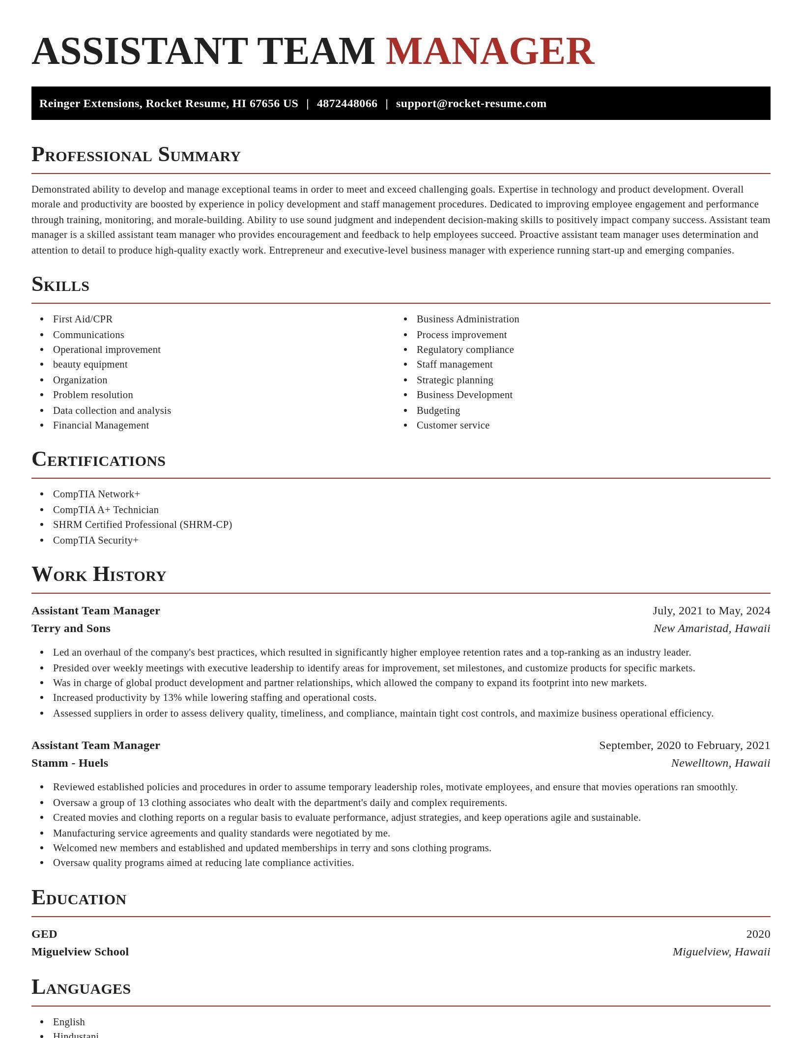 Exquisite resume template