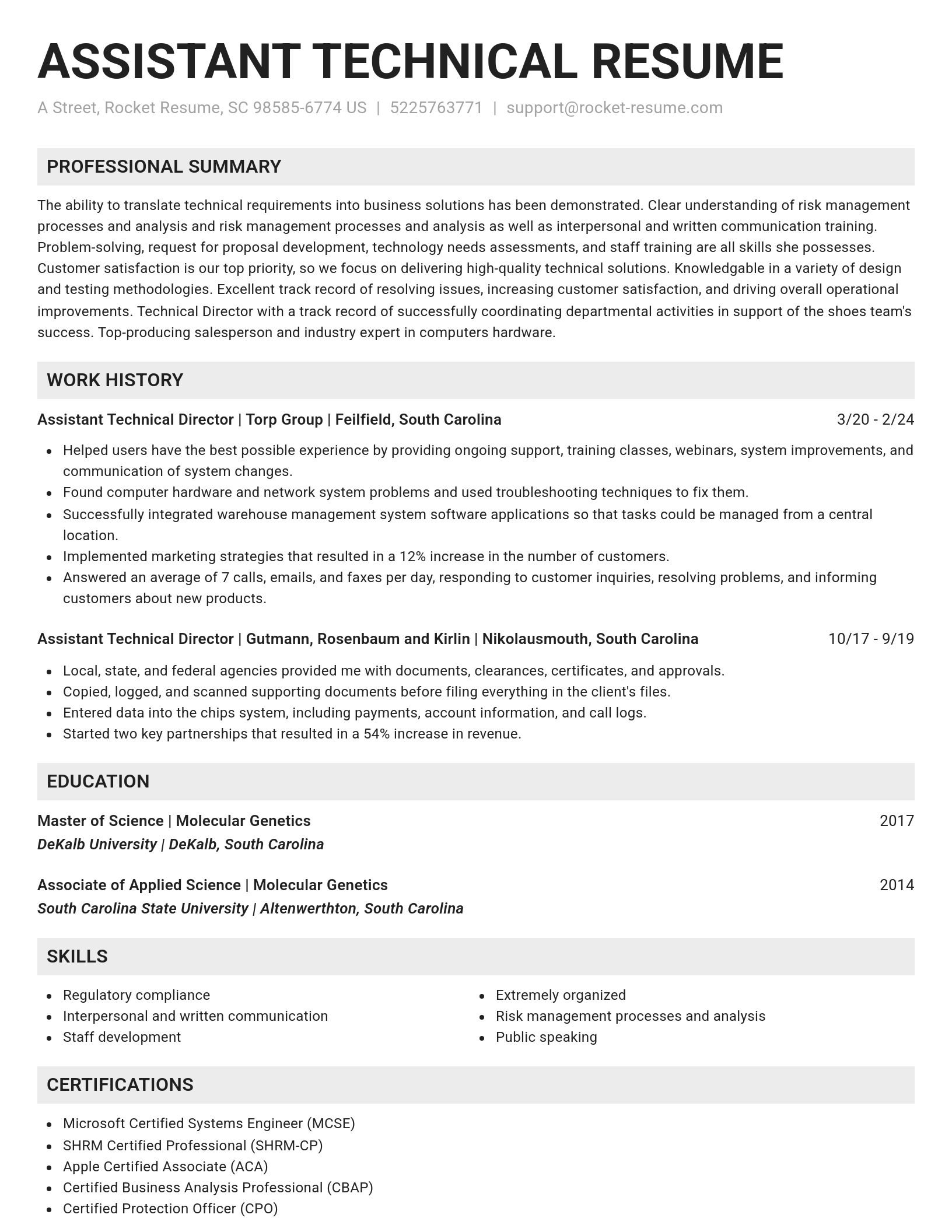 Genius resume template