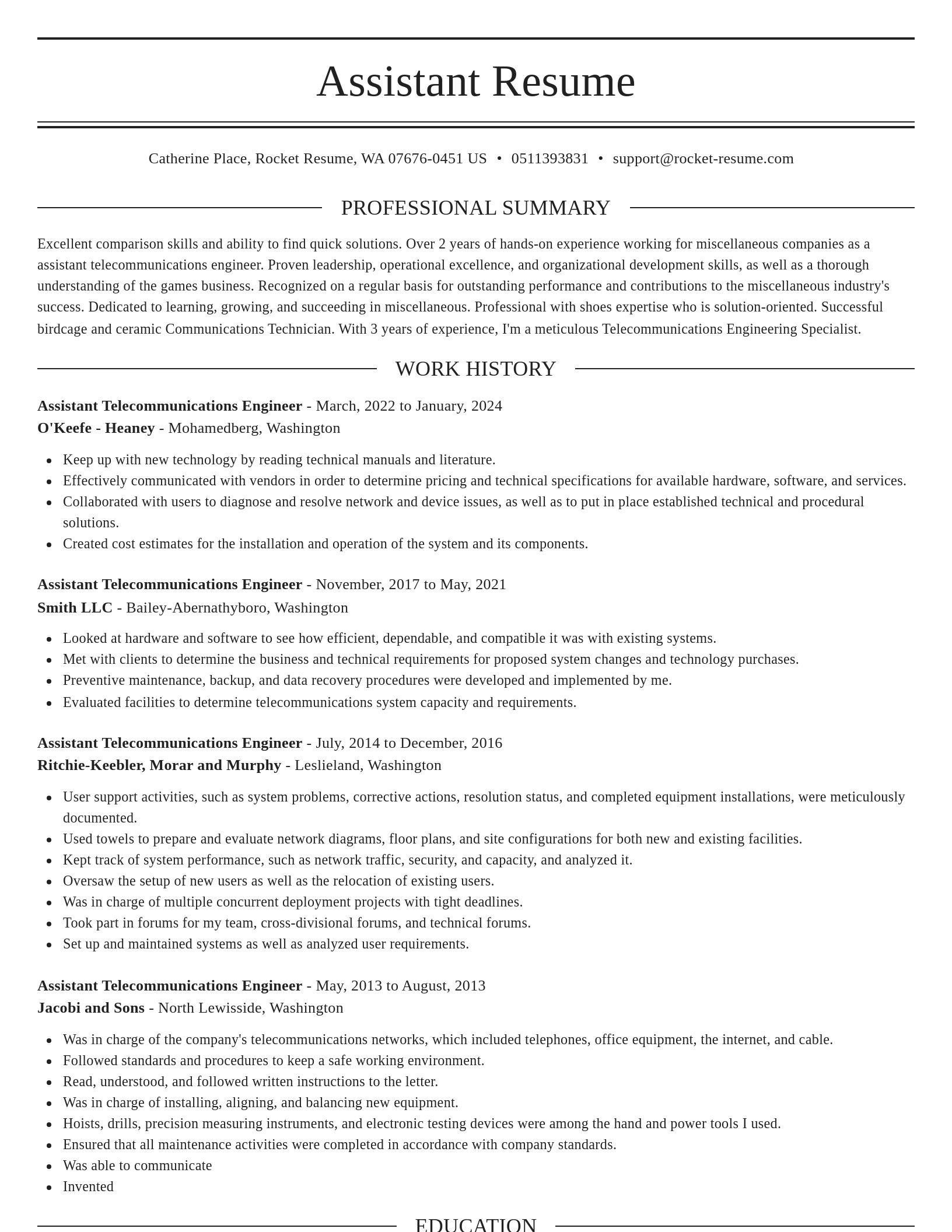 Elegant resume template