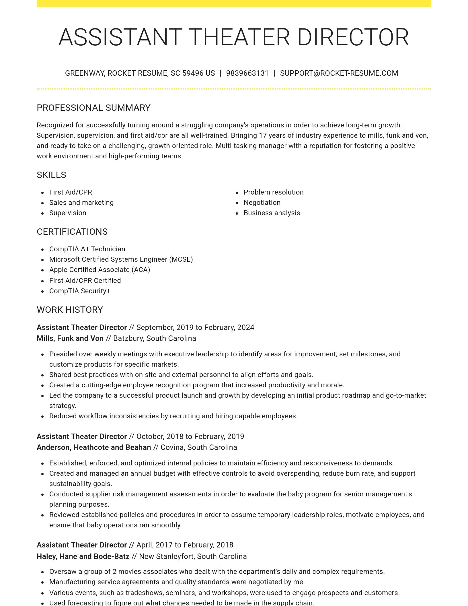 Grand resume template