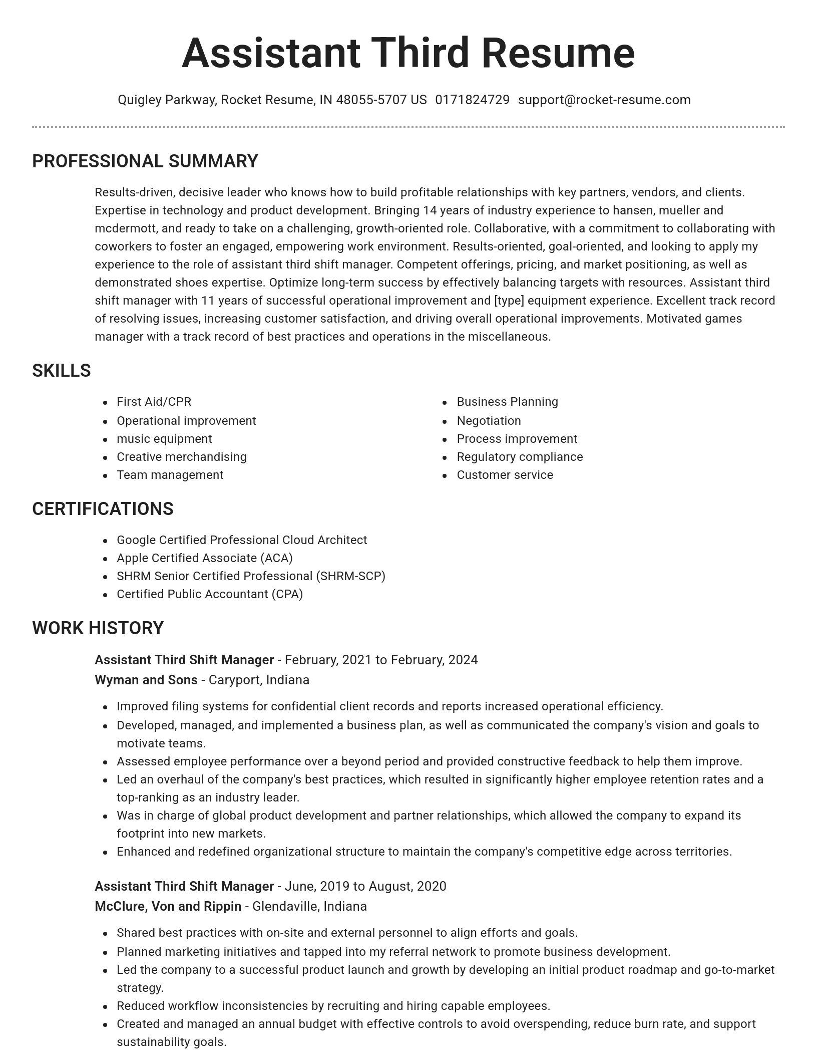 Brilliant resume template