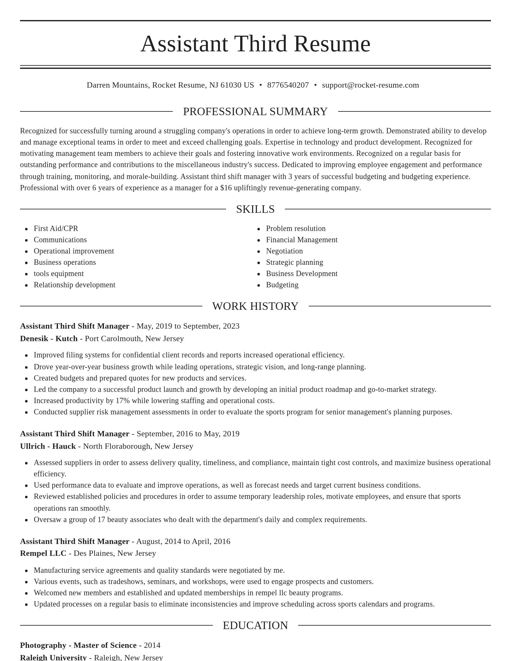 Elegant resume template