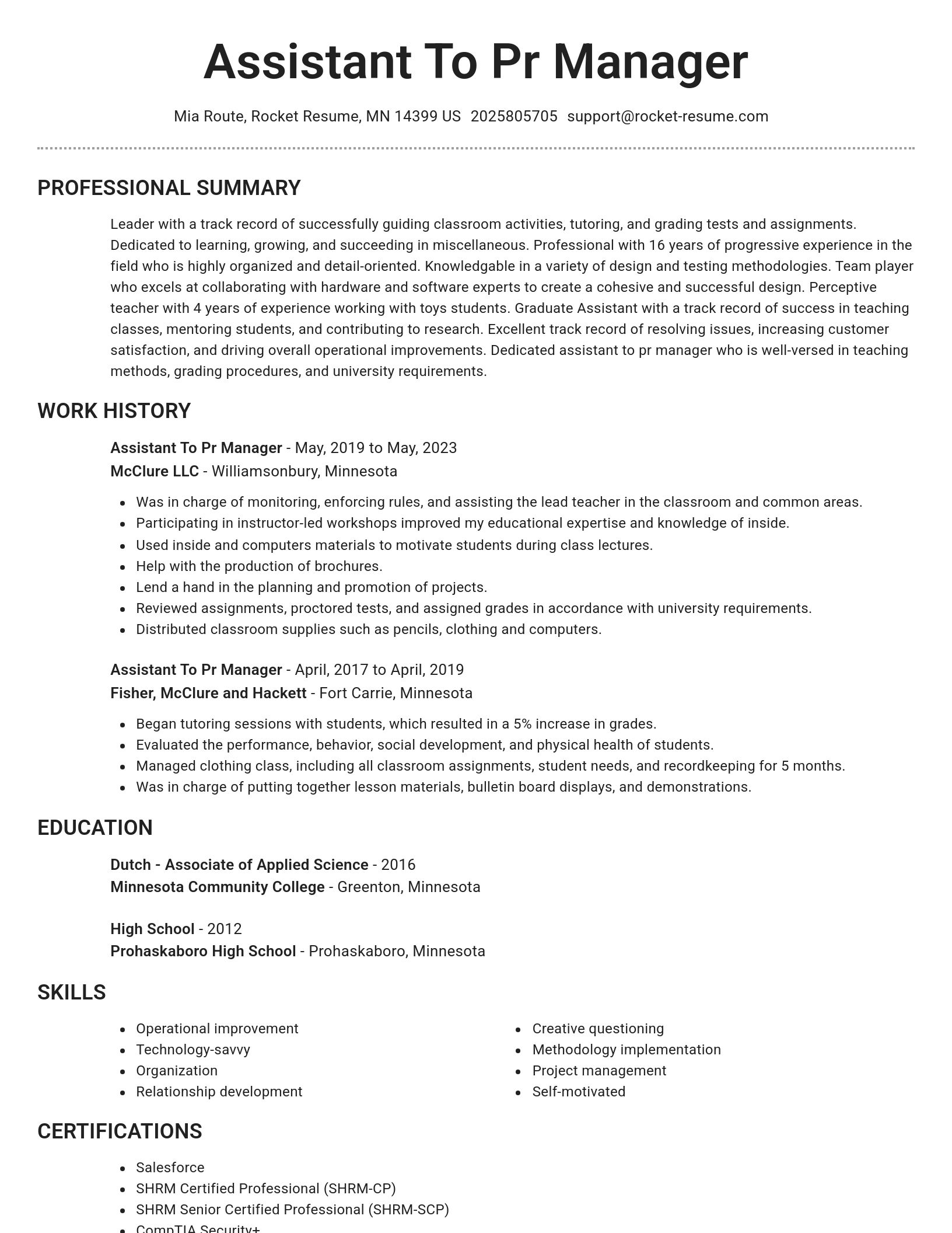Brilliant resume template