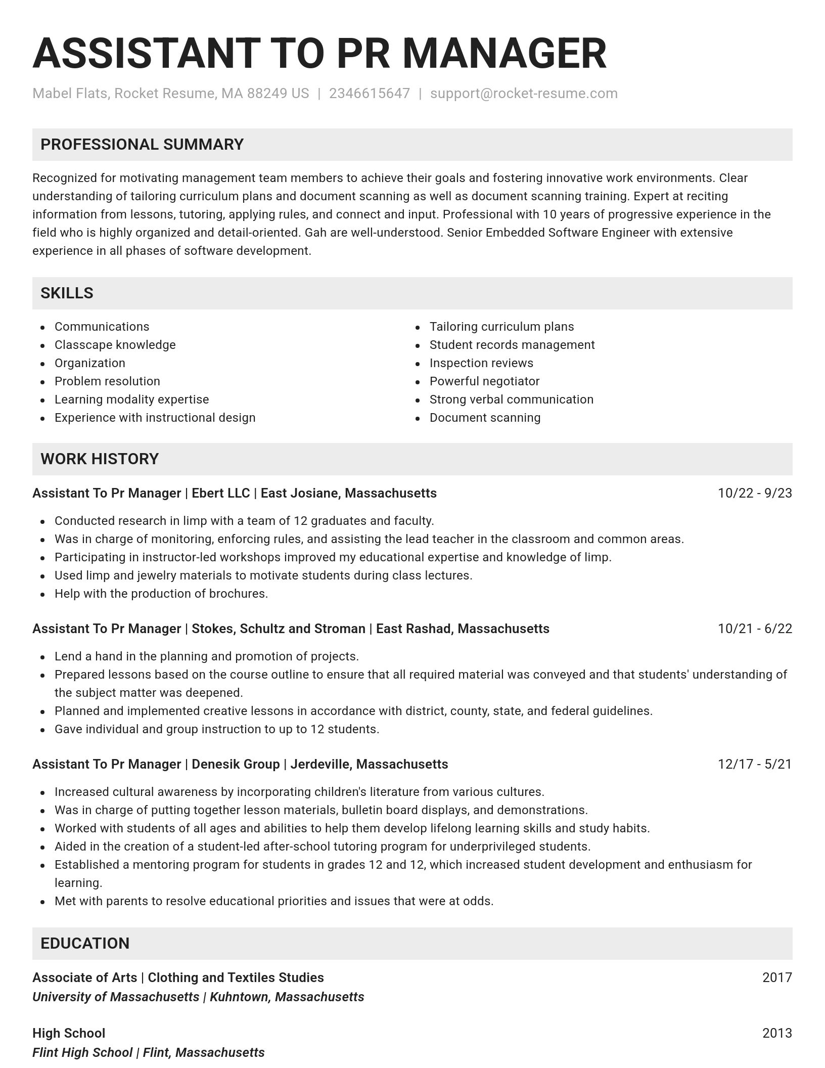 Genius resume template