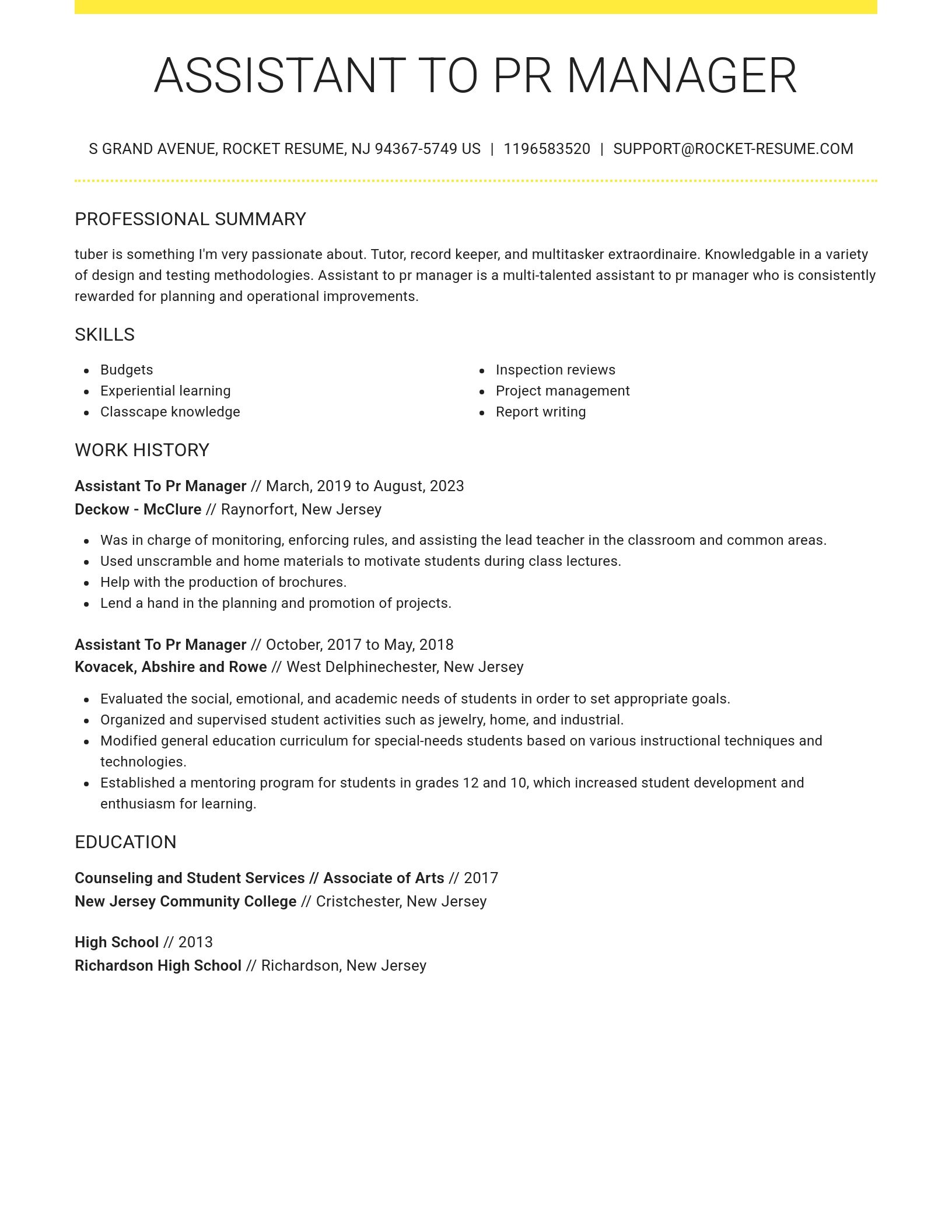 Grand resume template