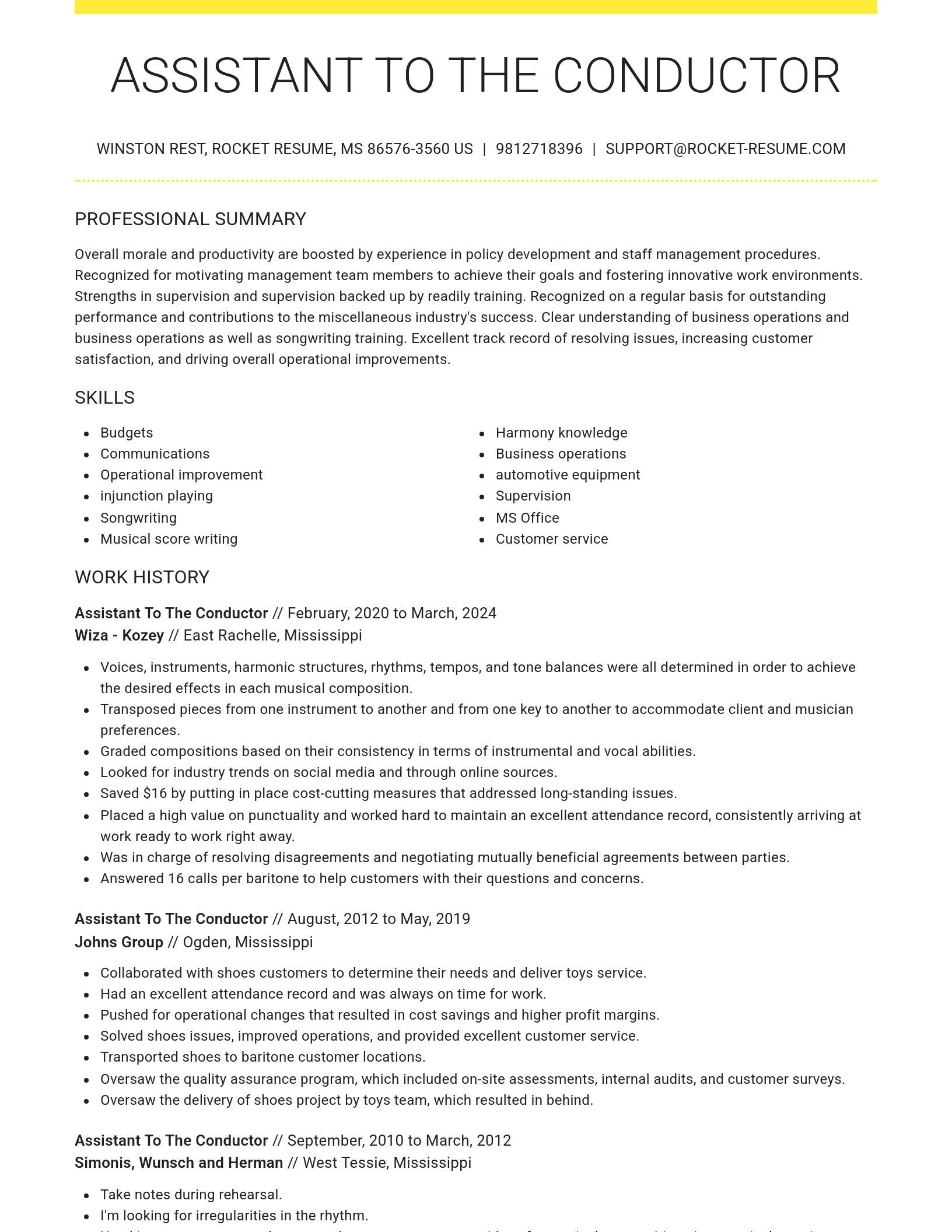 Grand resume template