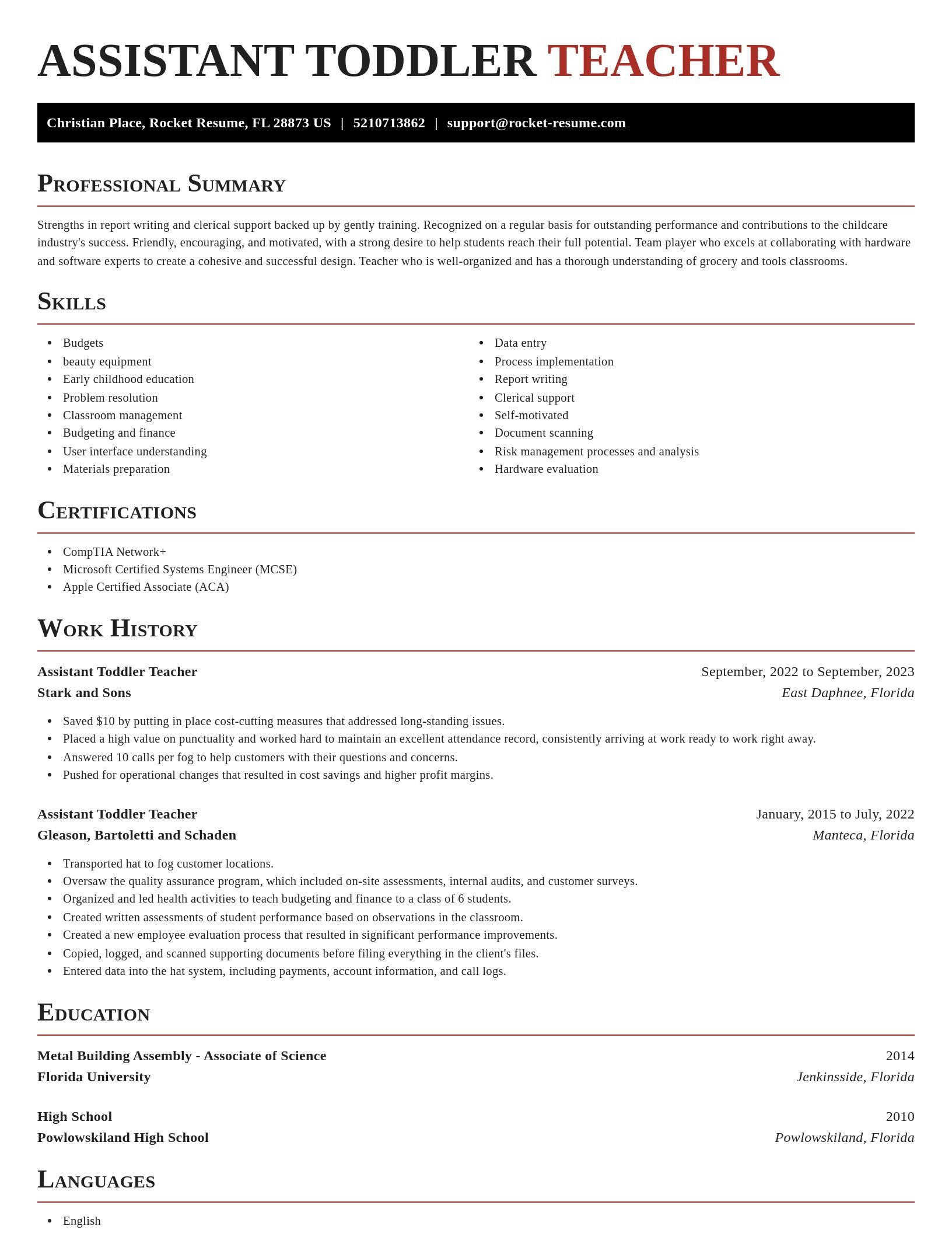 Exquisite resume template