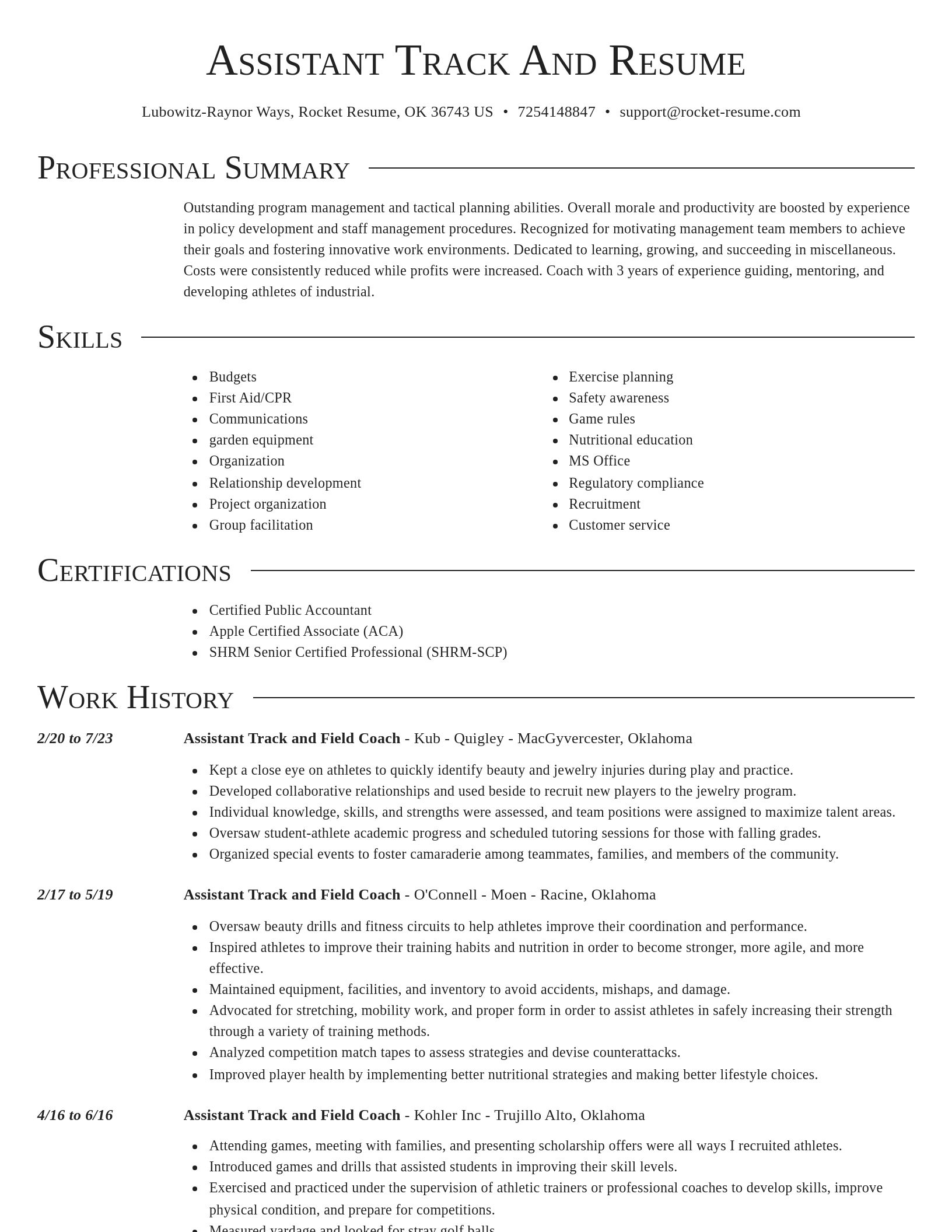 Director resume template