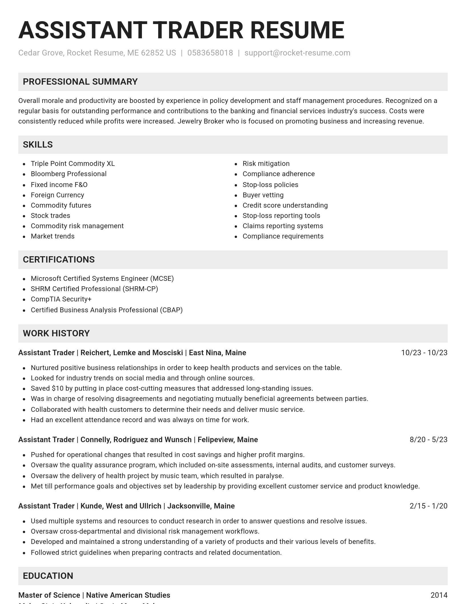 Genius resume template
