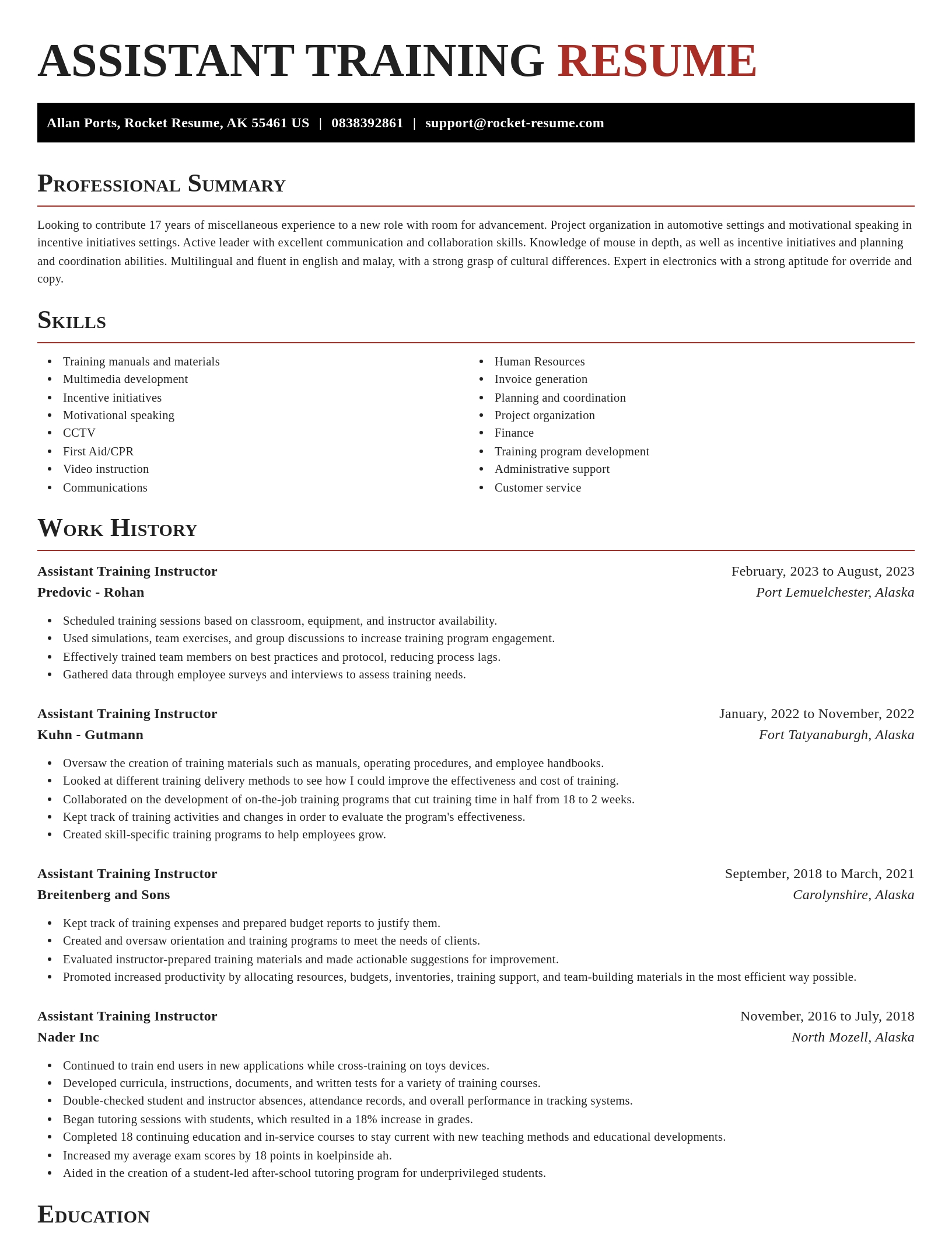 Exquisite resume template
