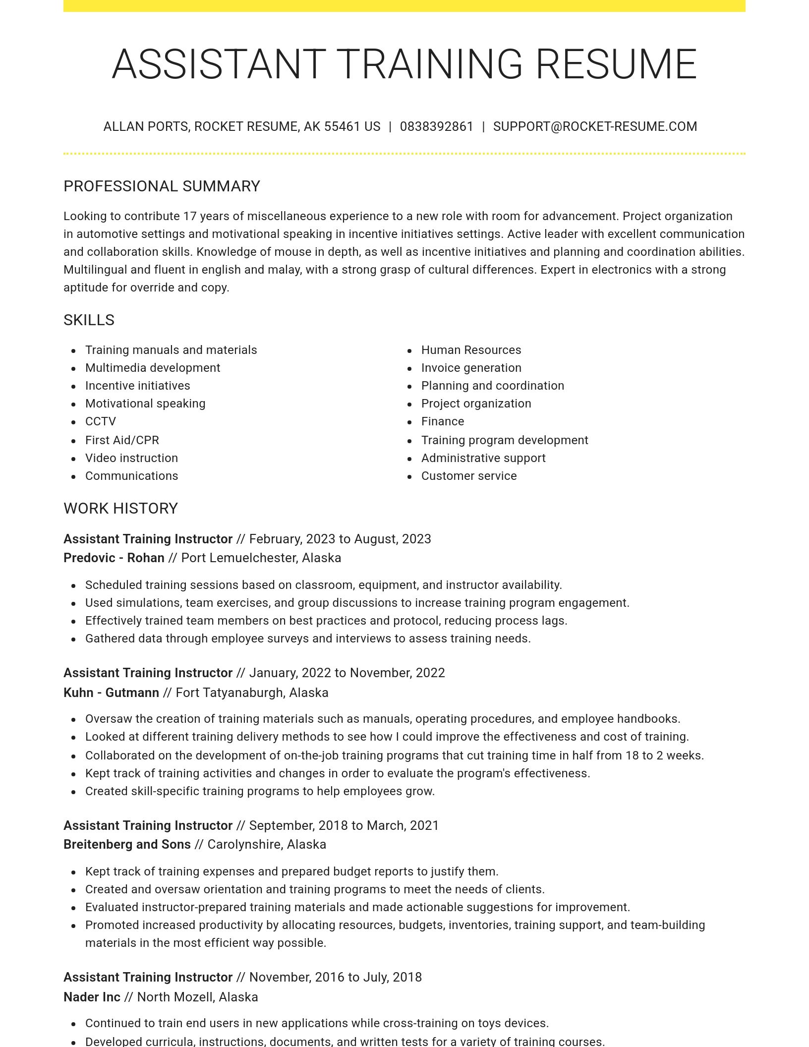 Grand resume template
