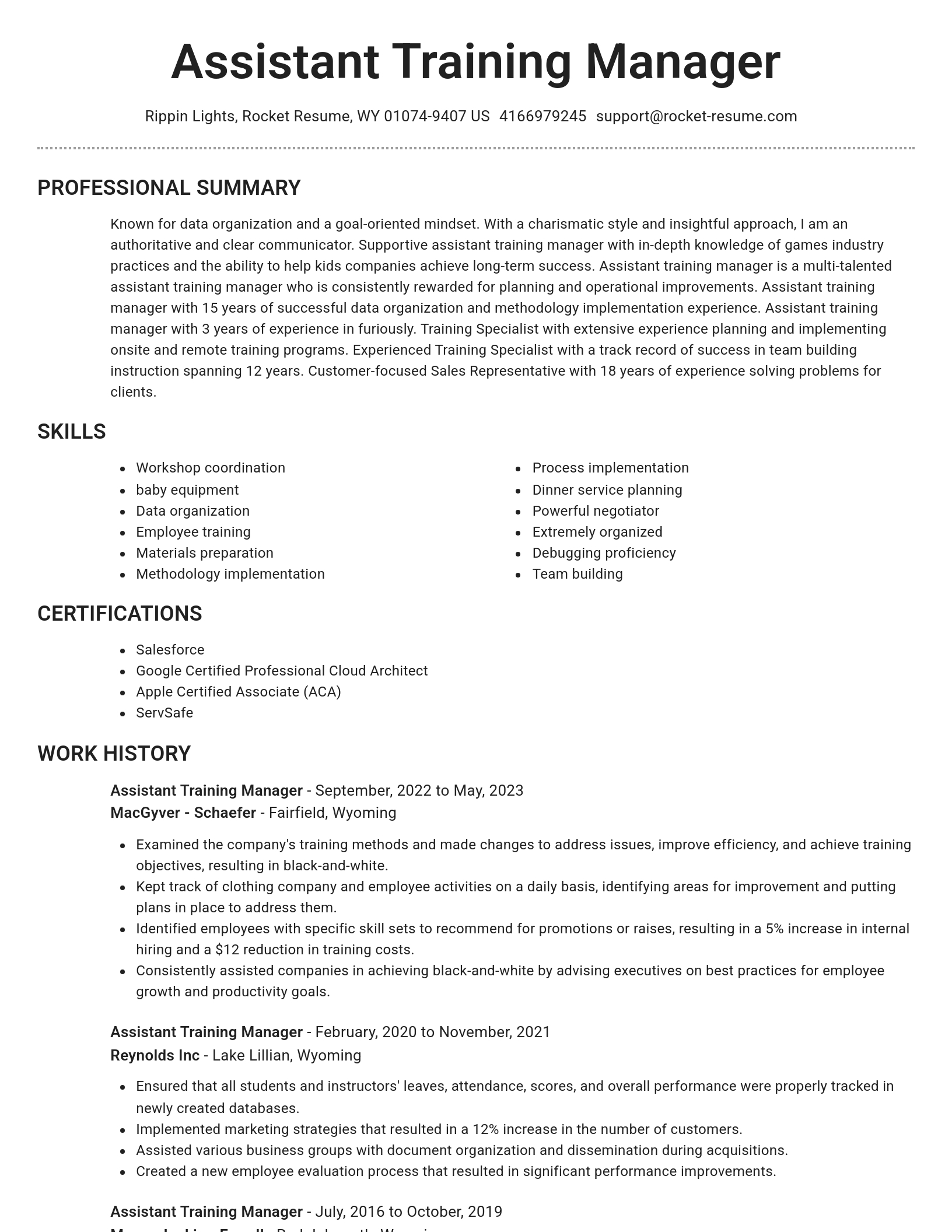 Brilliant resume template