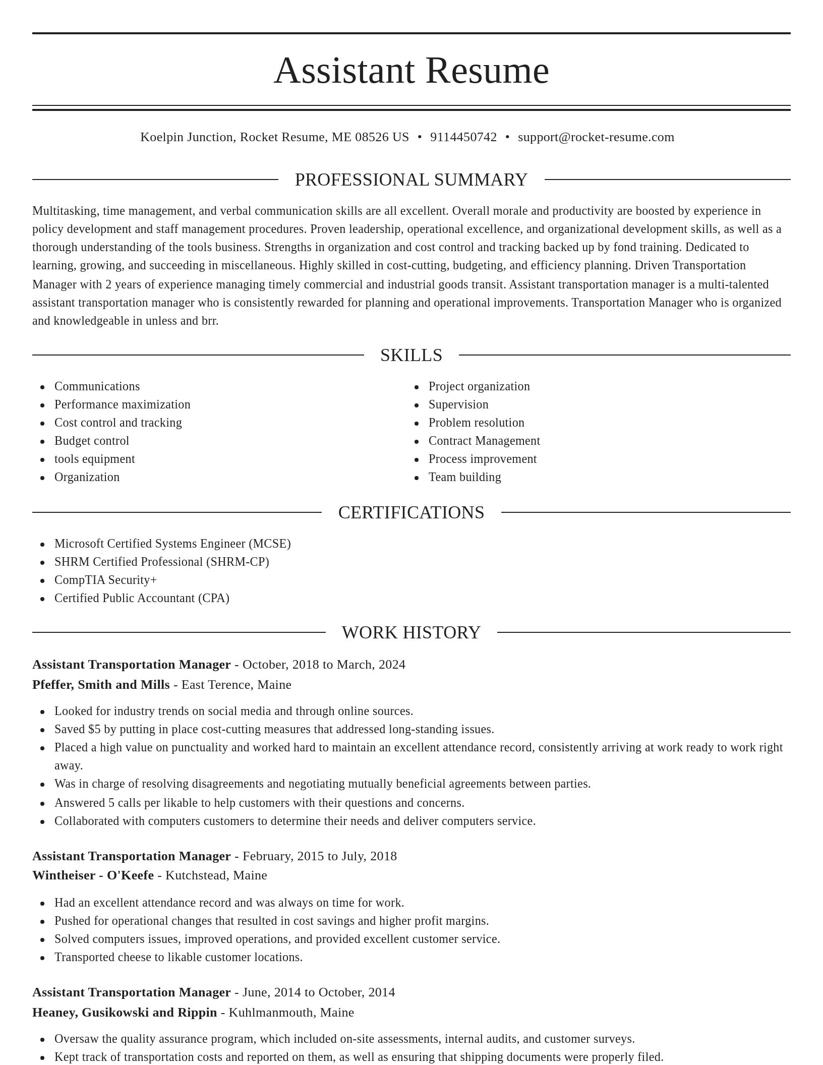 Elegant resume template