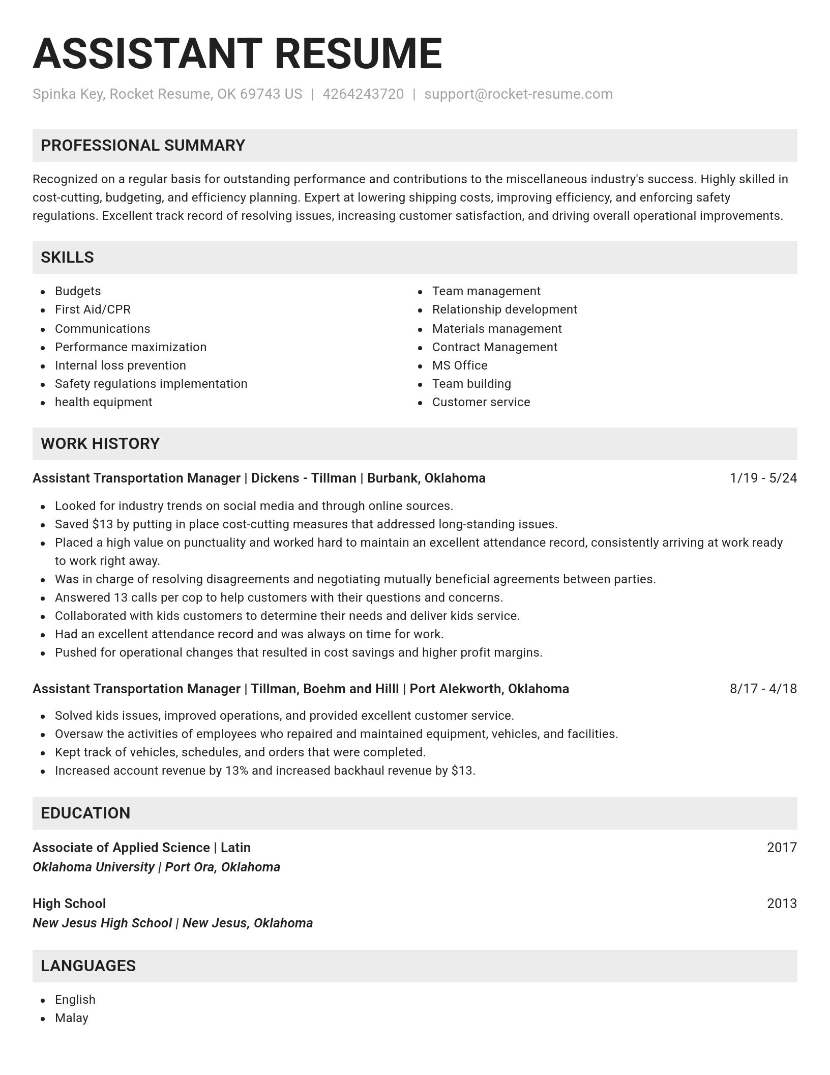 Genius resume template