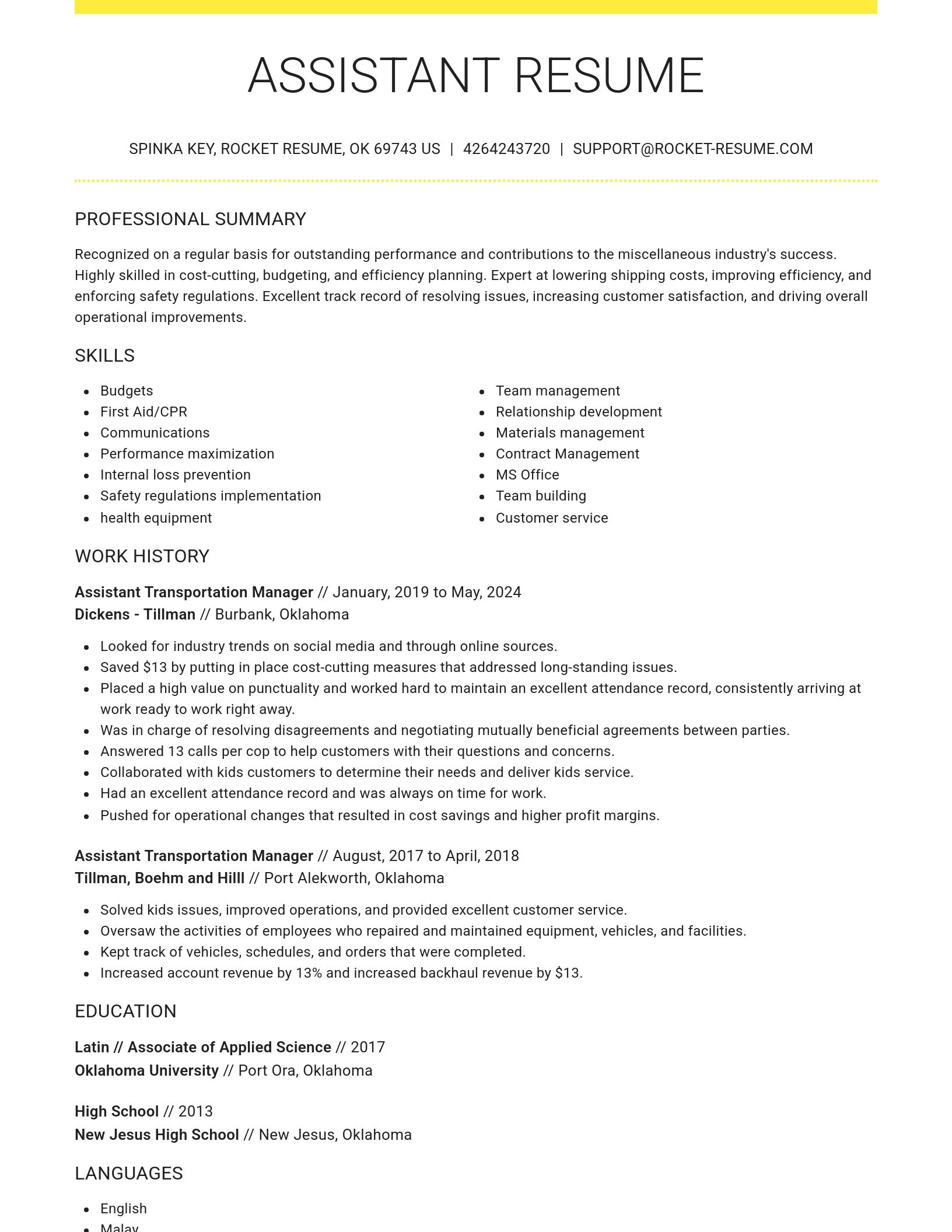 Grand resume template