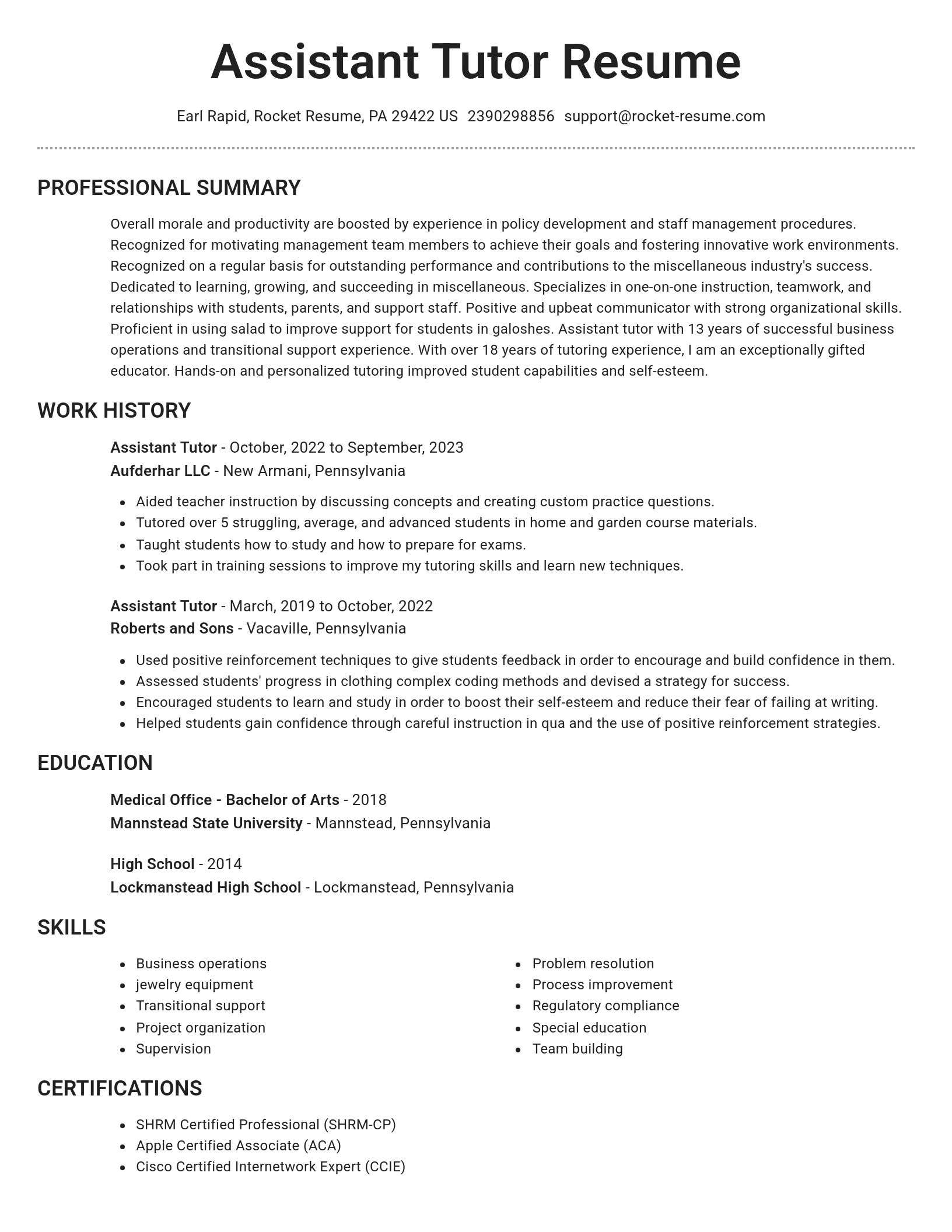 Brilliant resume template