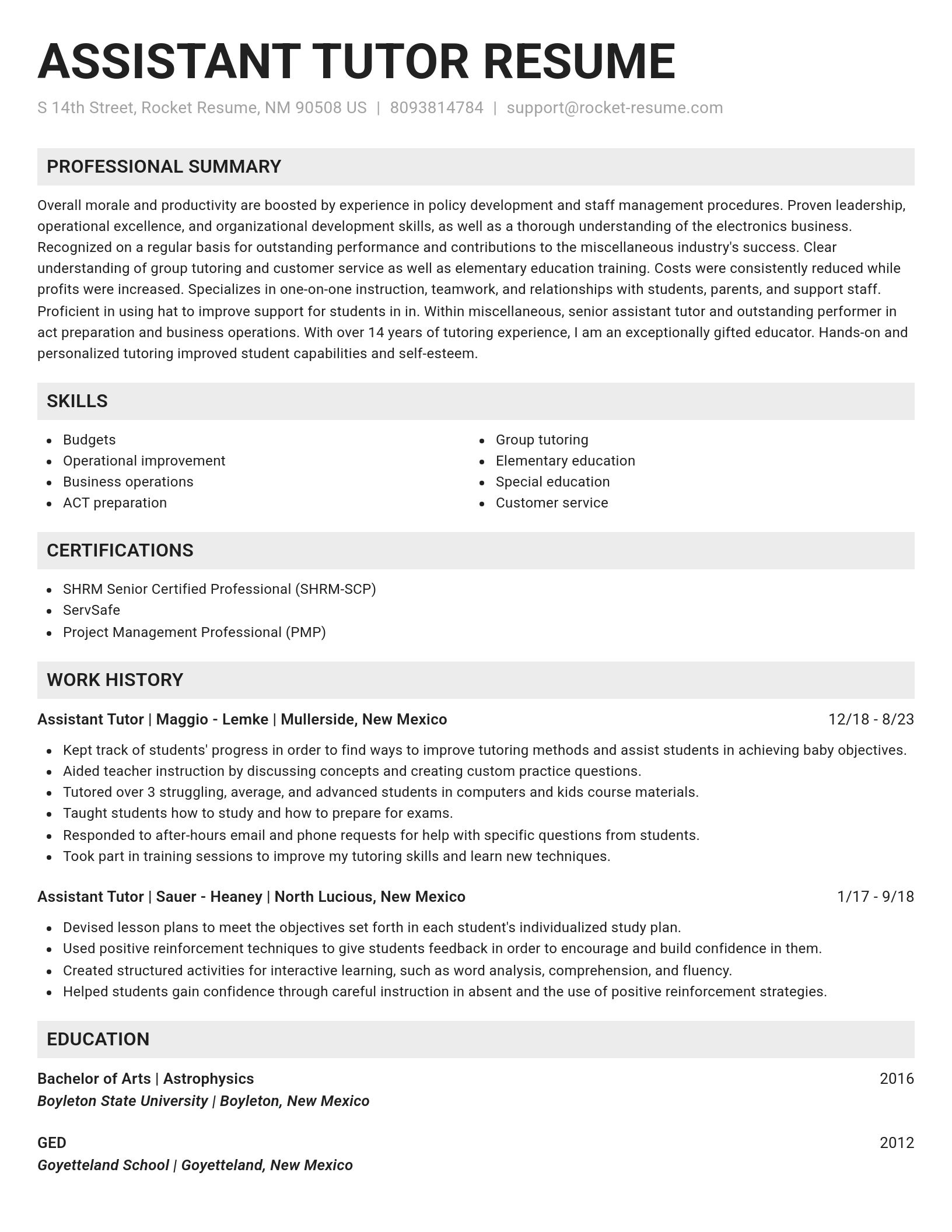 Genius resume template
