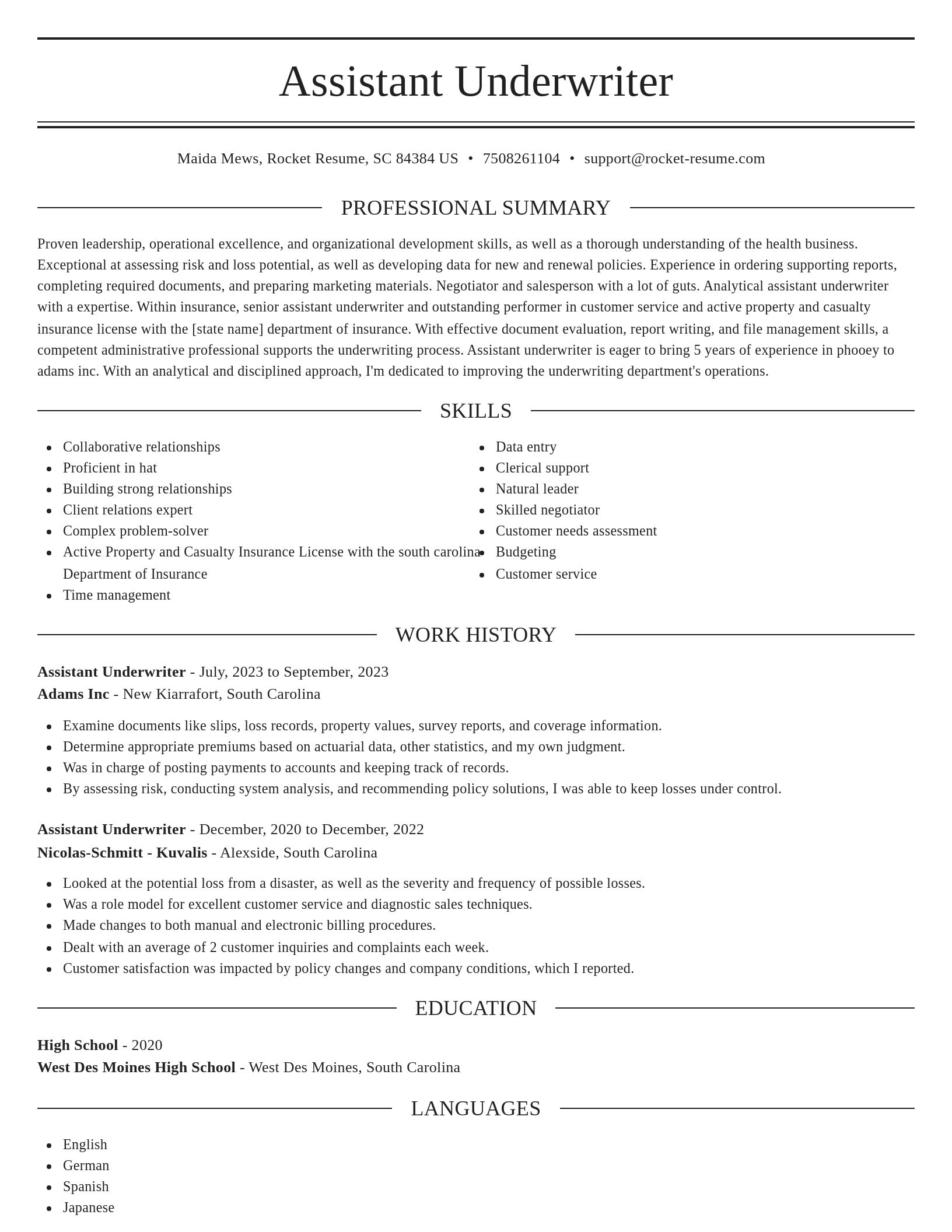 Elegant resume template