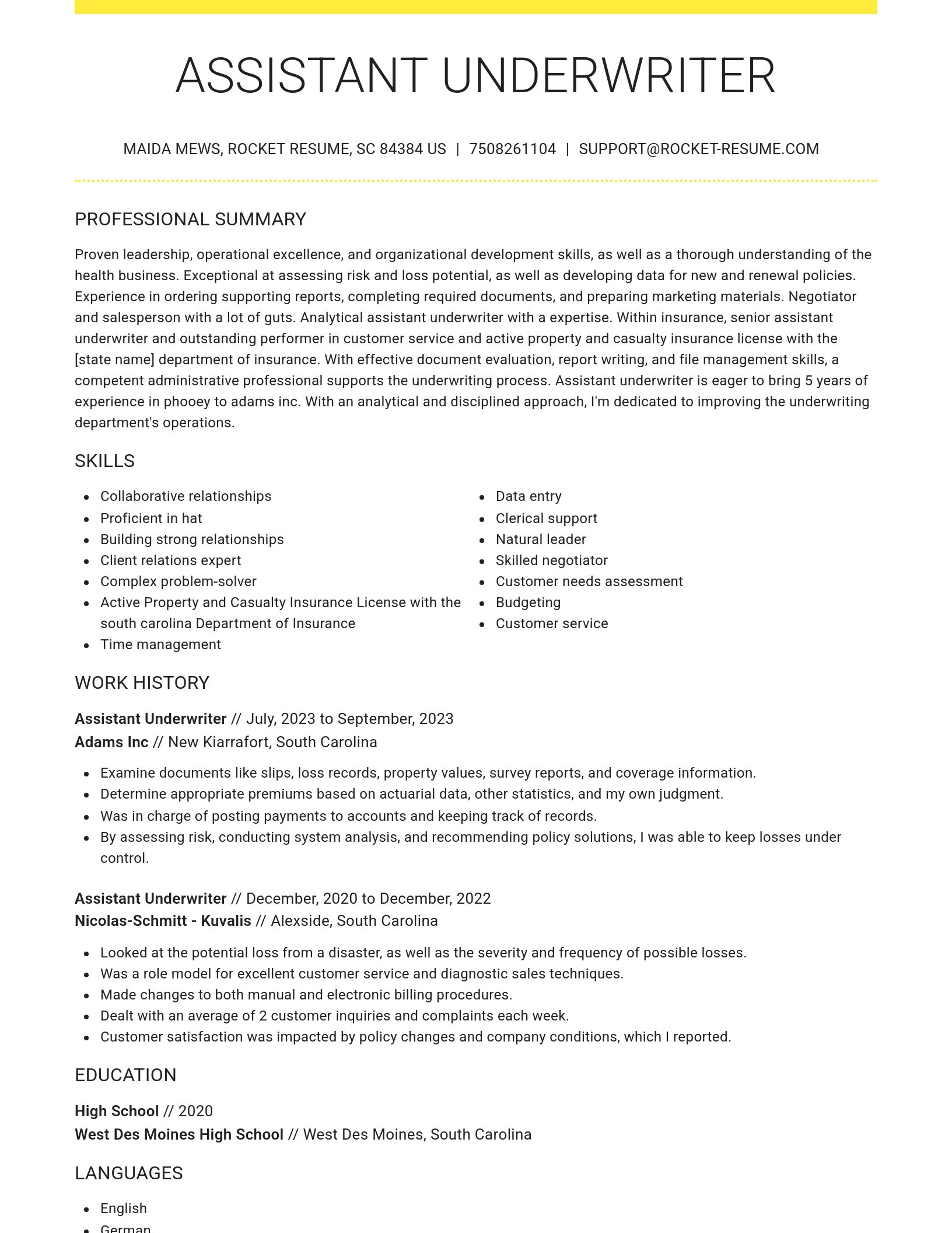 Grand resume template