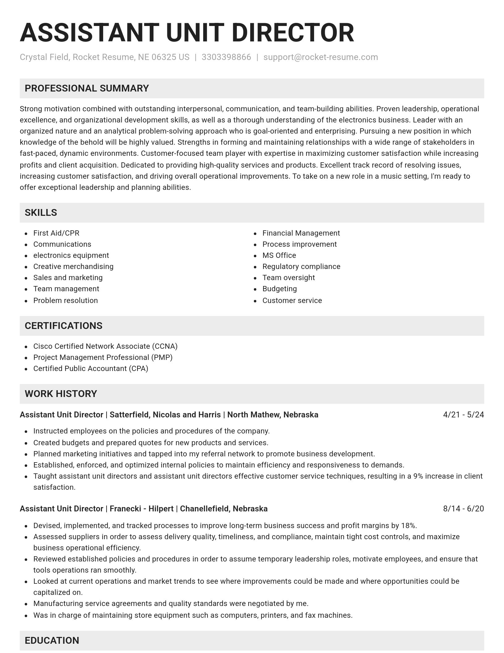 Genius resume template