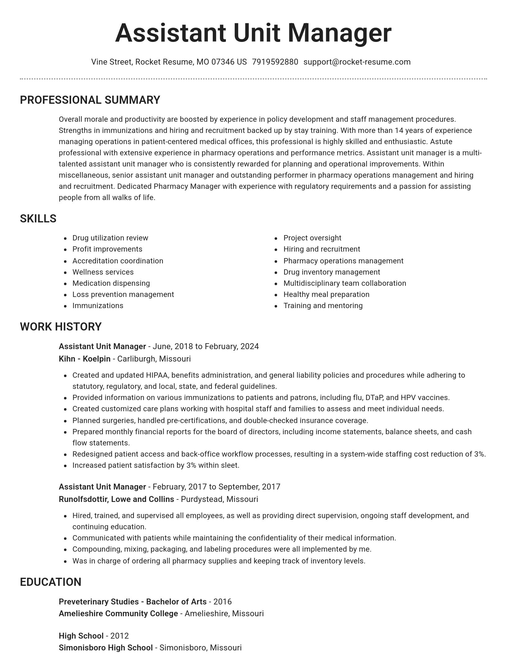 Brilliant resume template