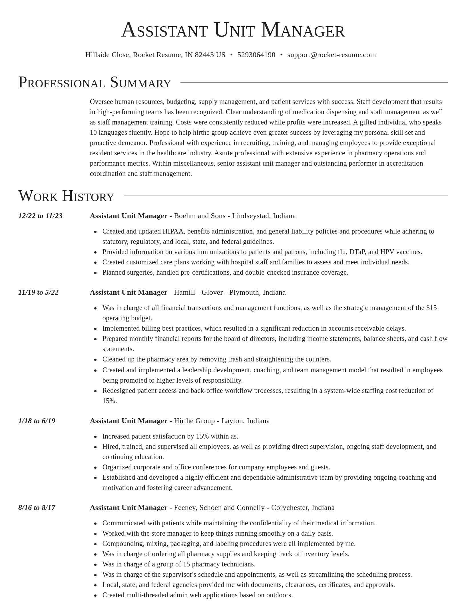 Director resume template