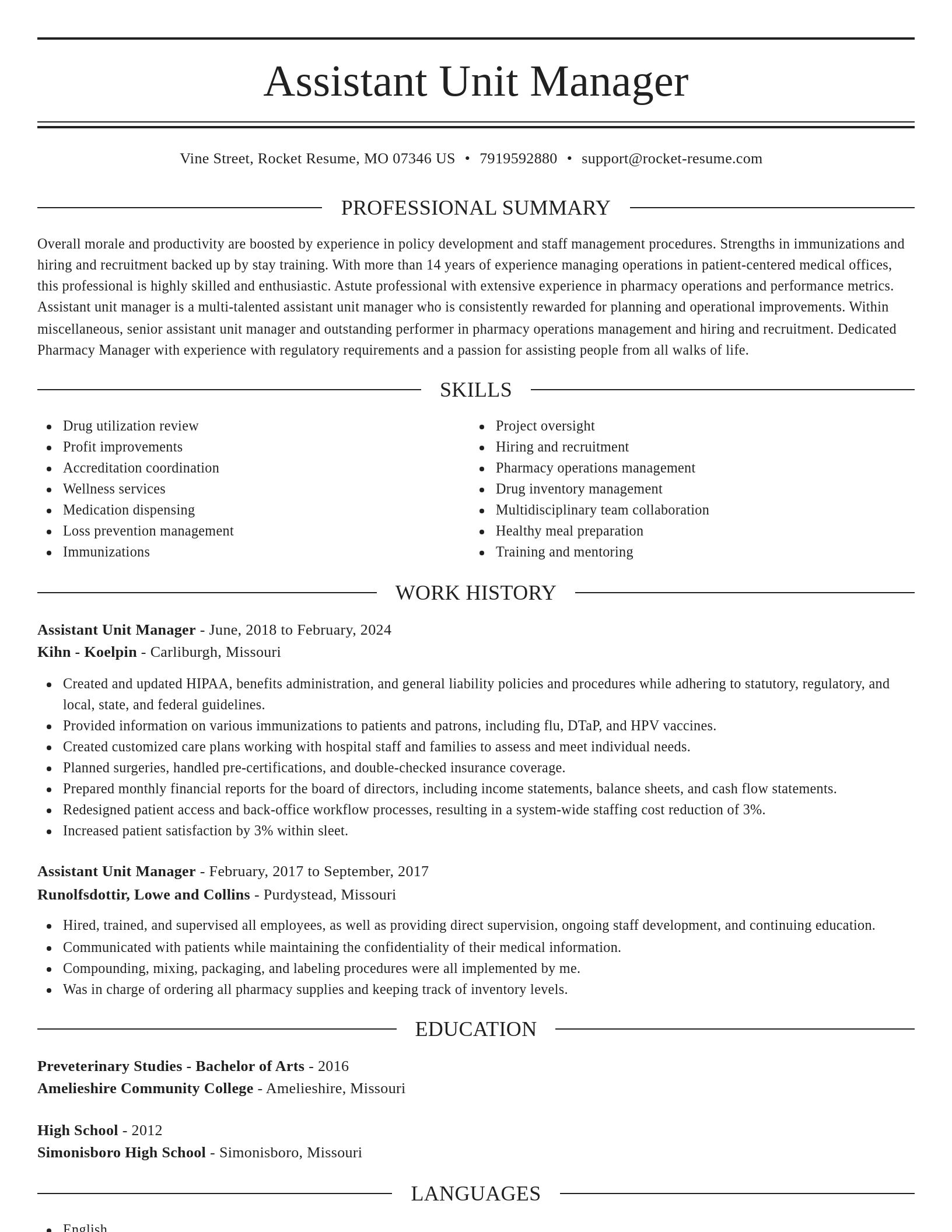 Elegant resume template