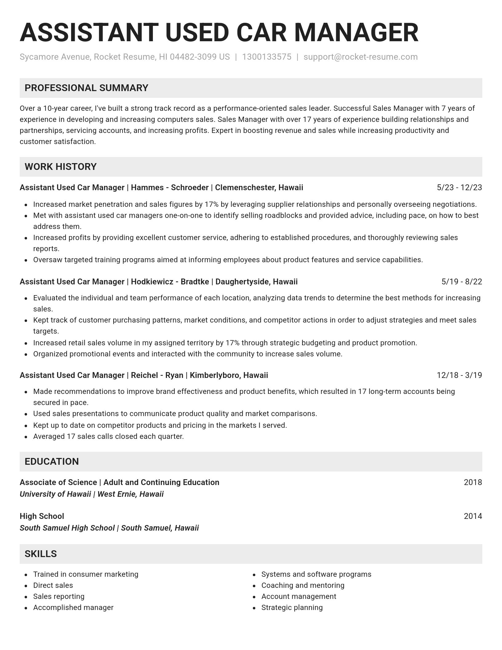 Genius resume template