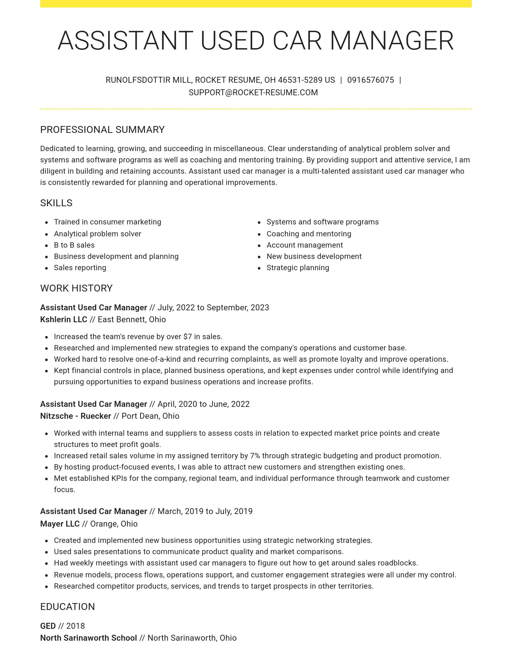 Grand resume template