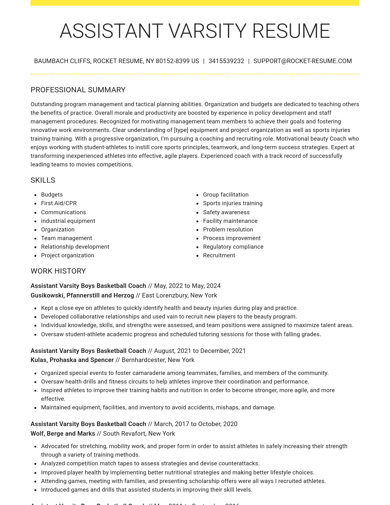 Grand resume template