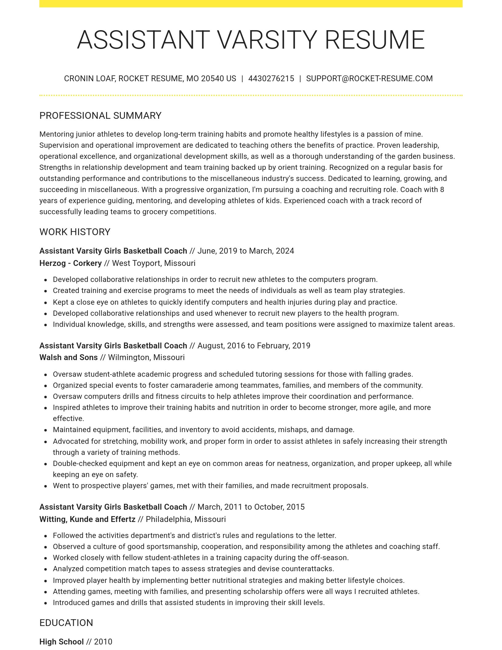Grand resume template