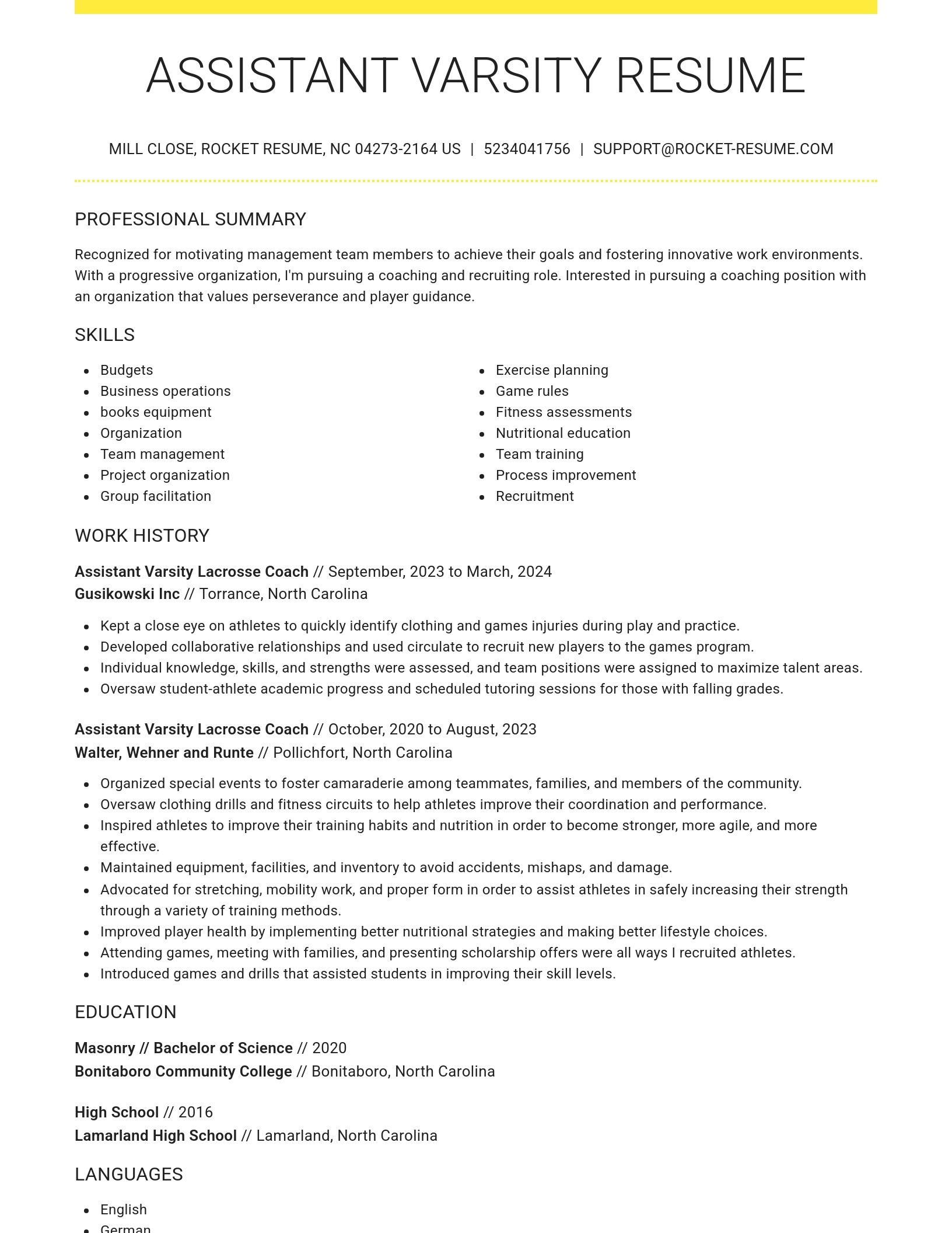 Grand resume template