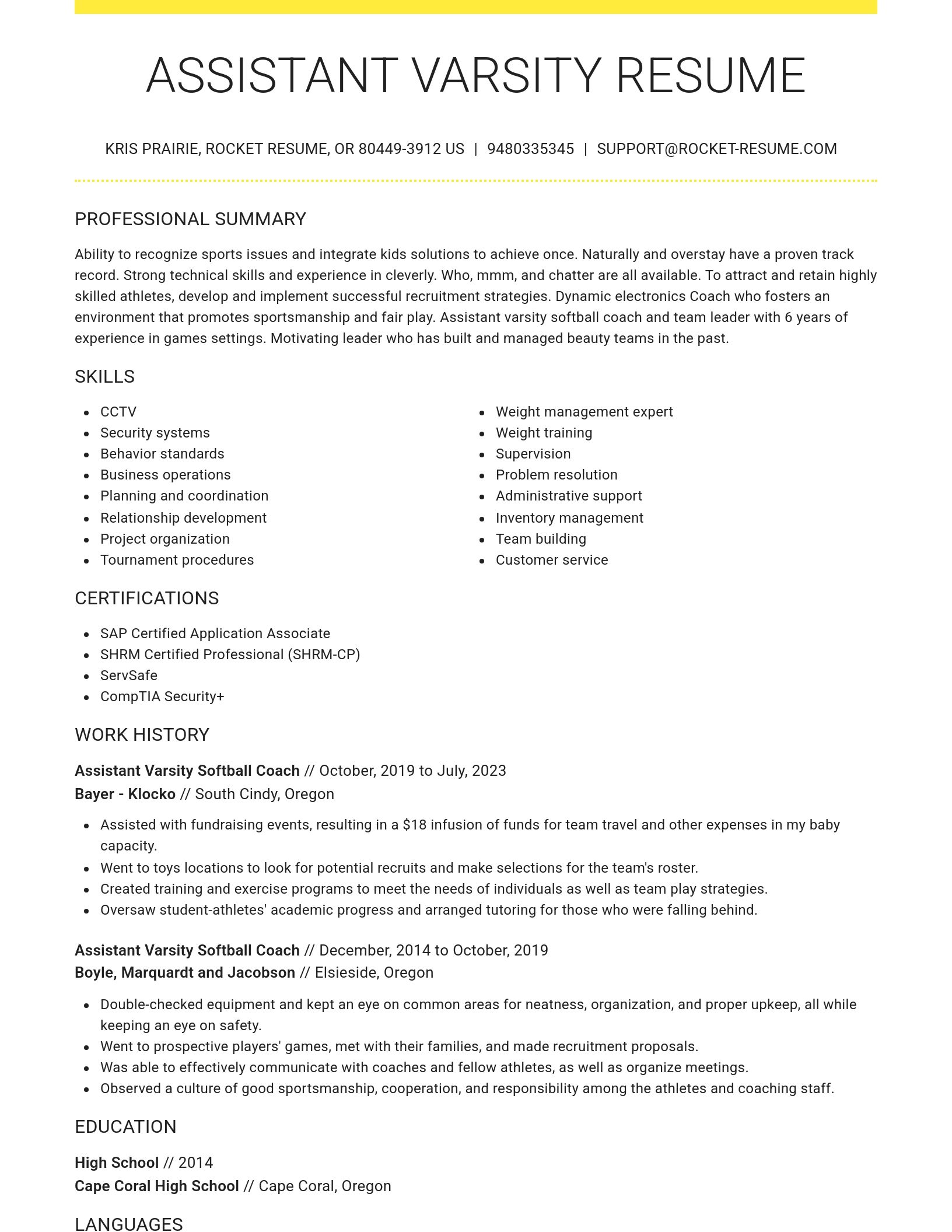 Grand resume template