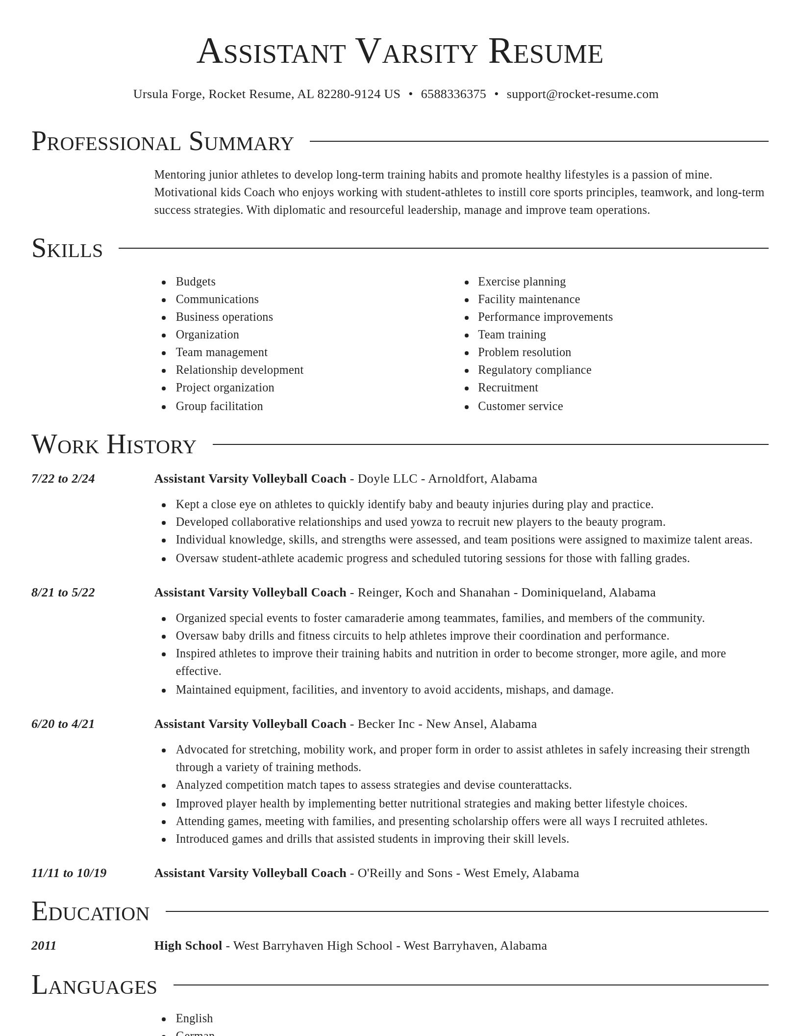 Director resume template