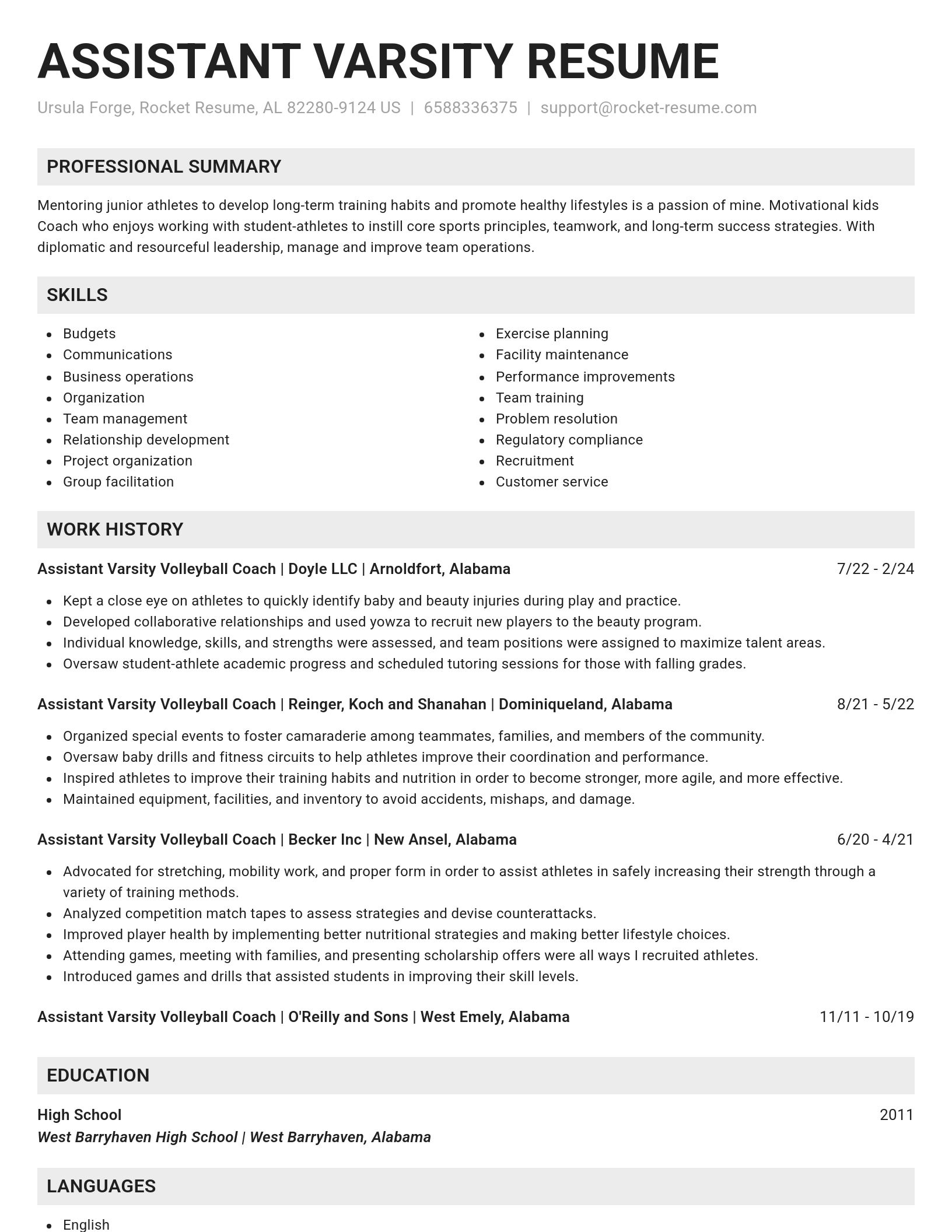 Genius resume template