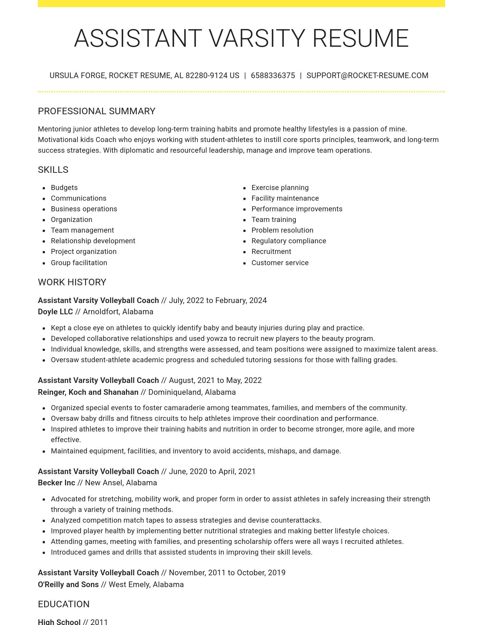 Grand resume template
