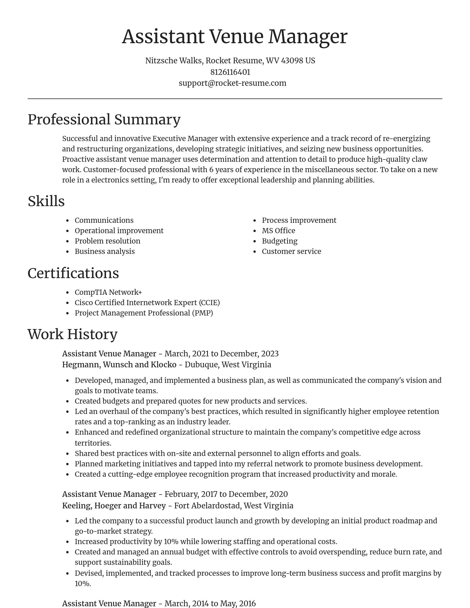 Focal Point resume template