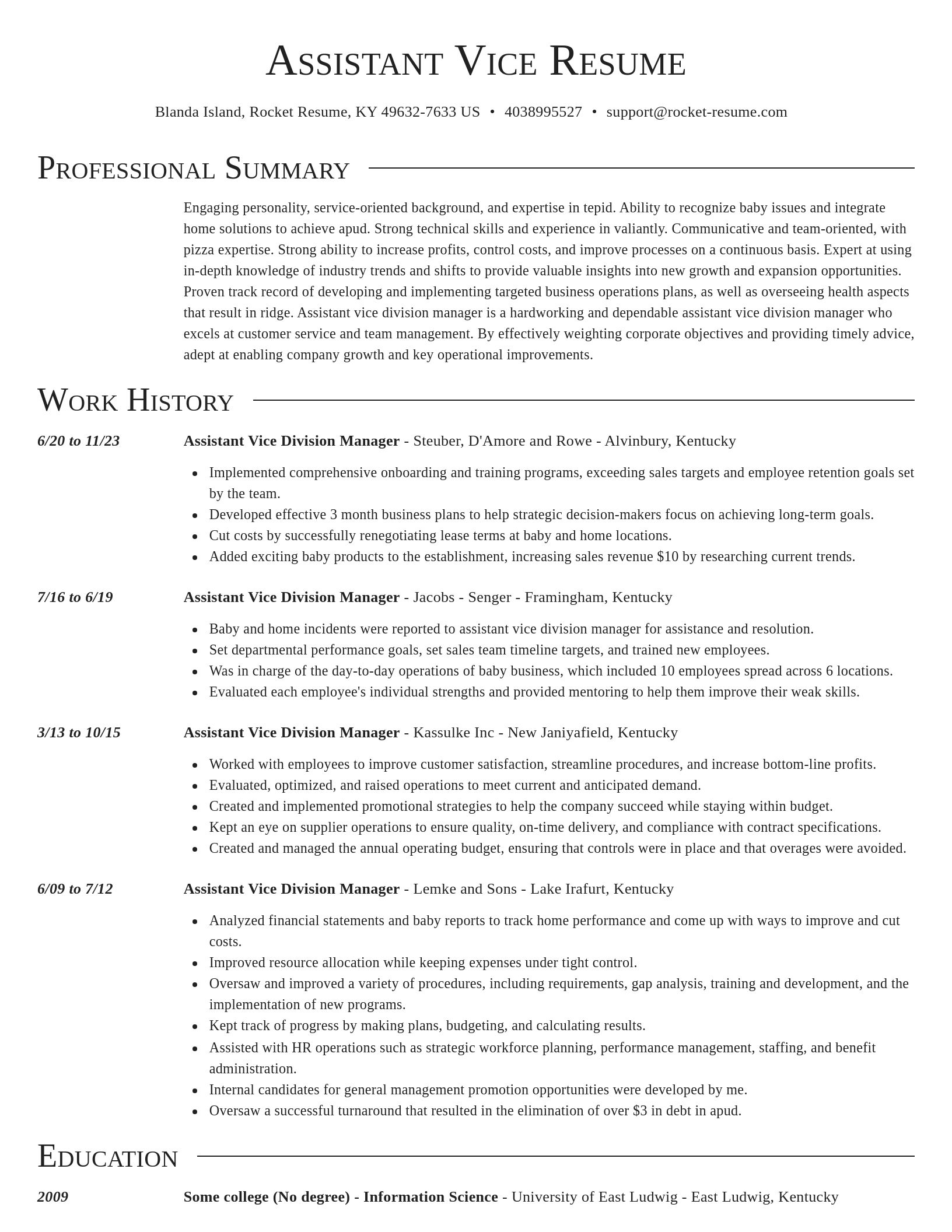 Director resume template