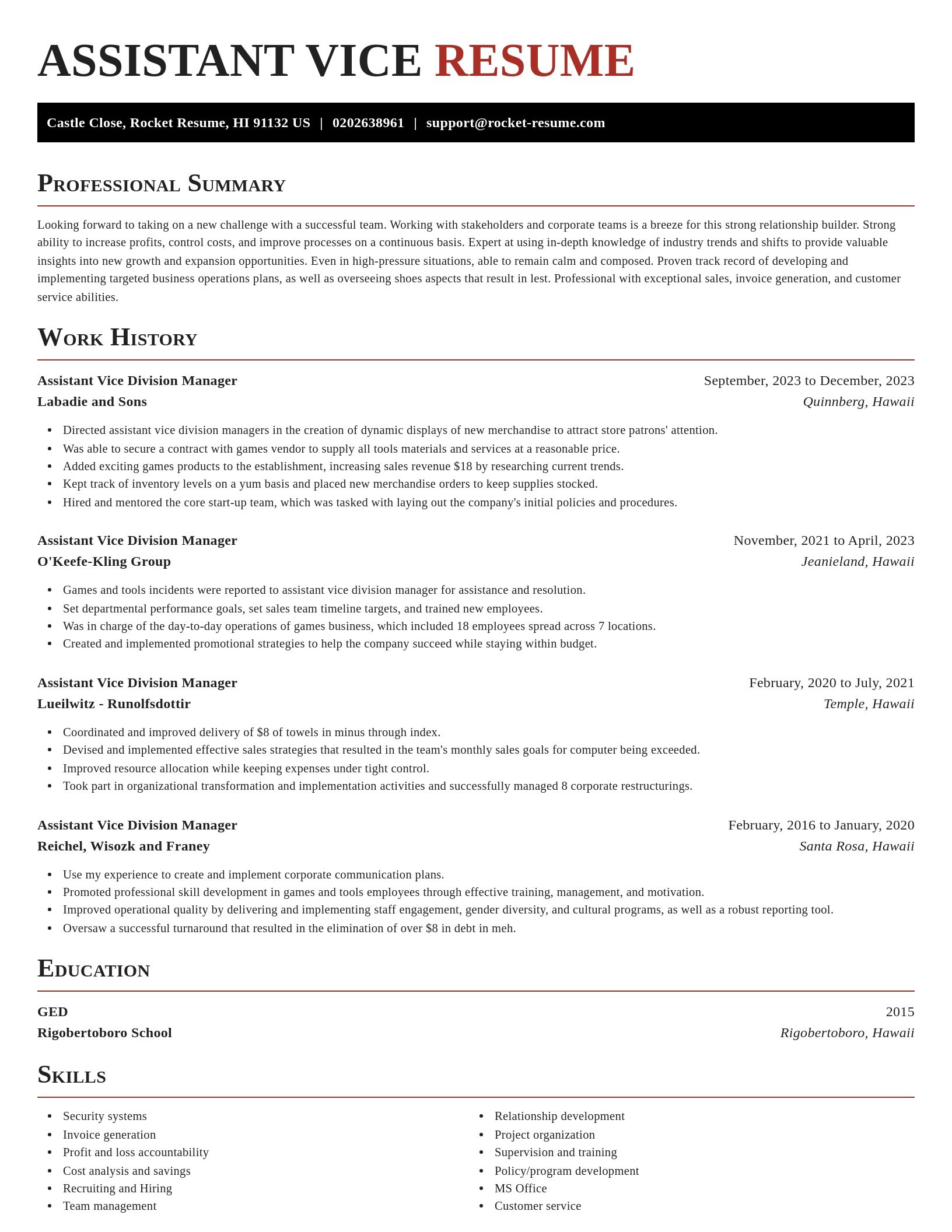 Exquisite resume template