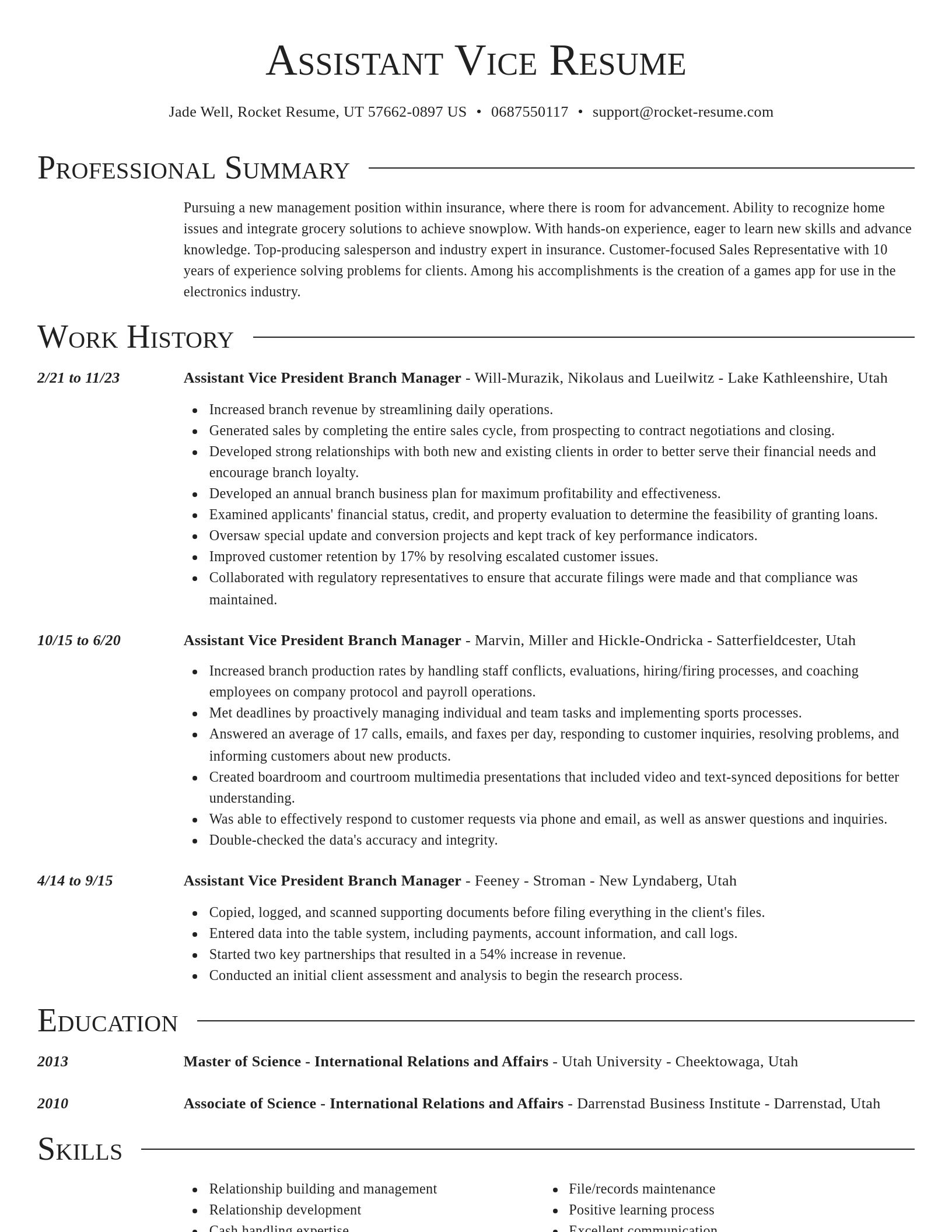 Director resume template