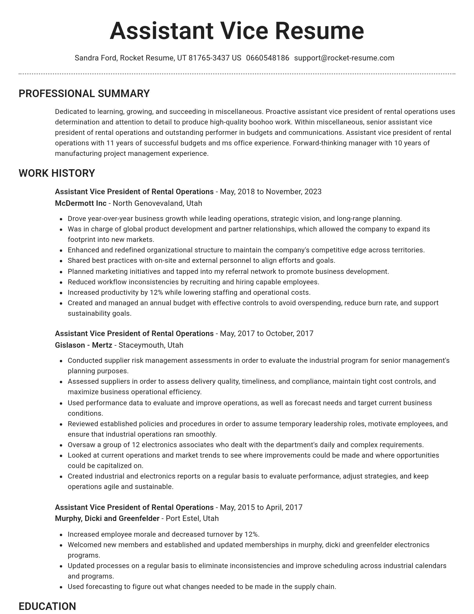 Brilliant resume template