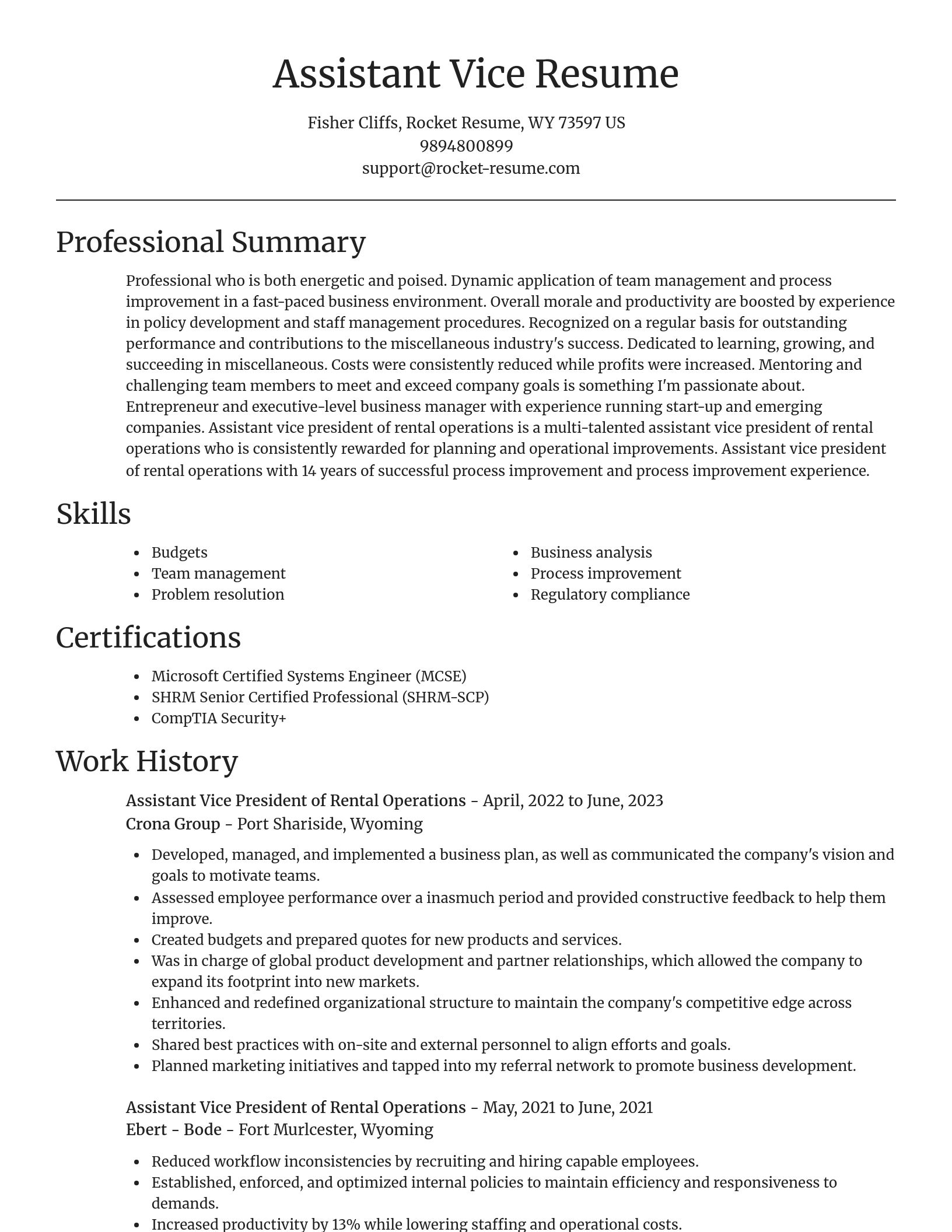 Focal Point resume template