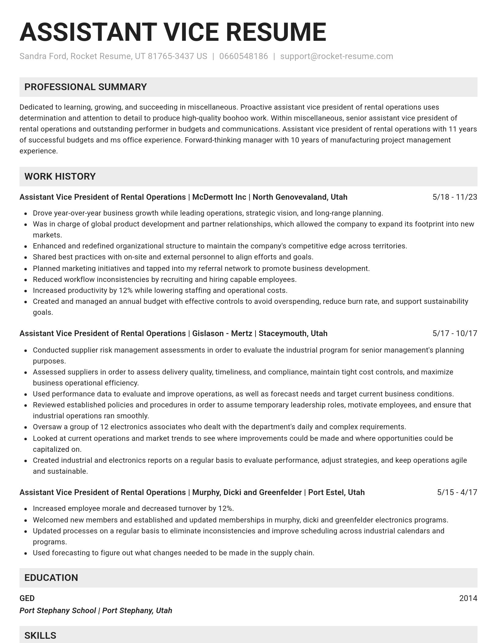 Genius resume template