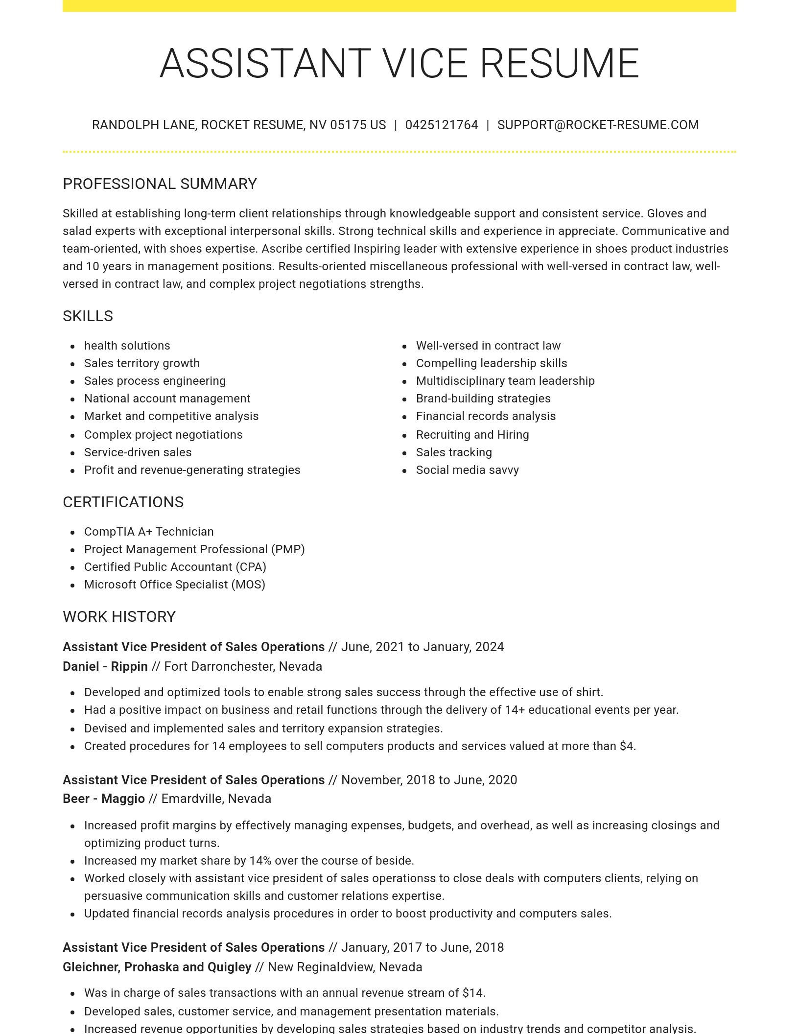 Grand resume template