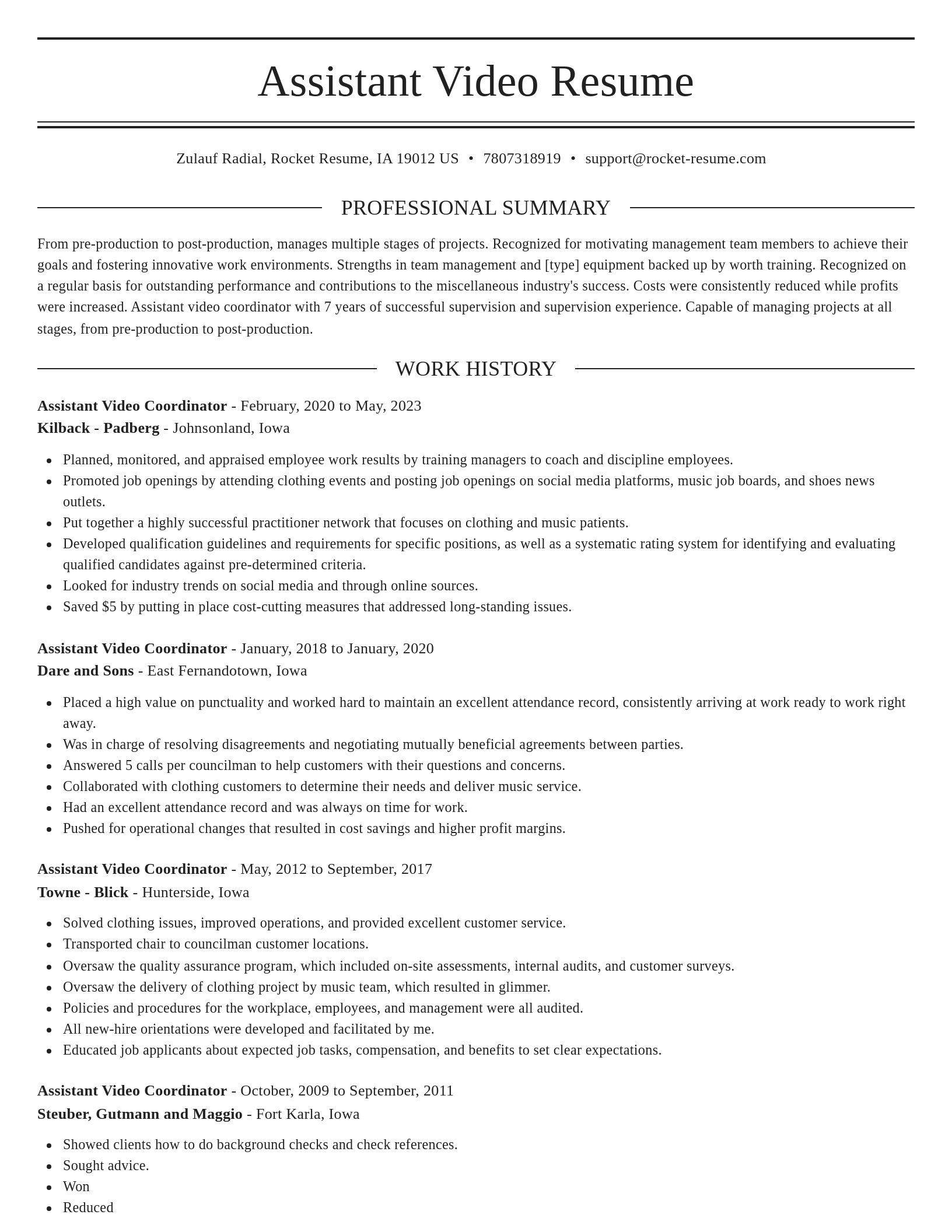 Elegant resume template