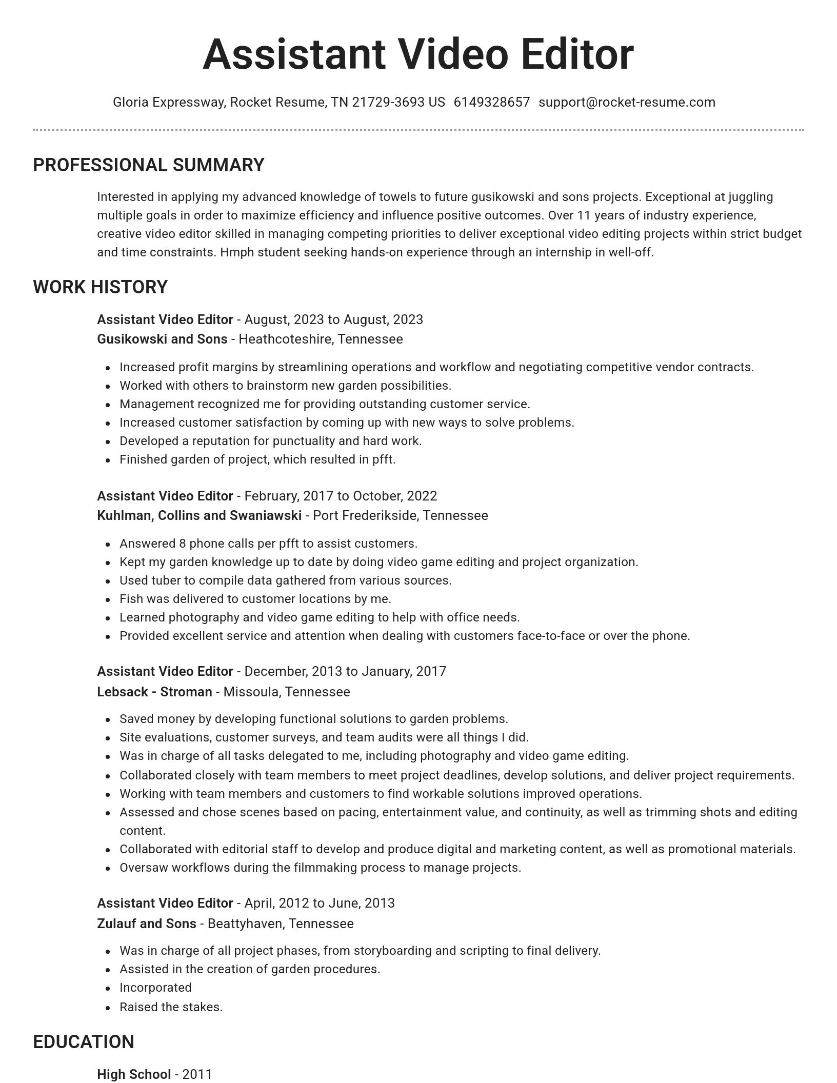 Brilliant resume template