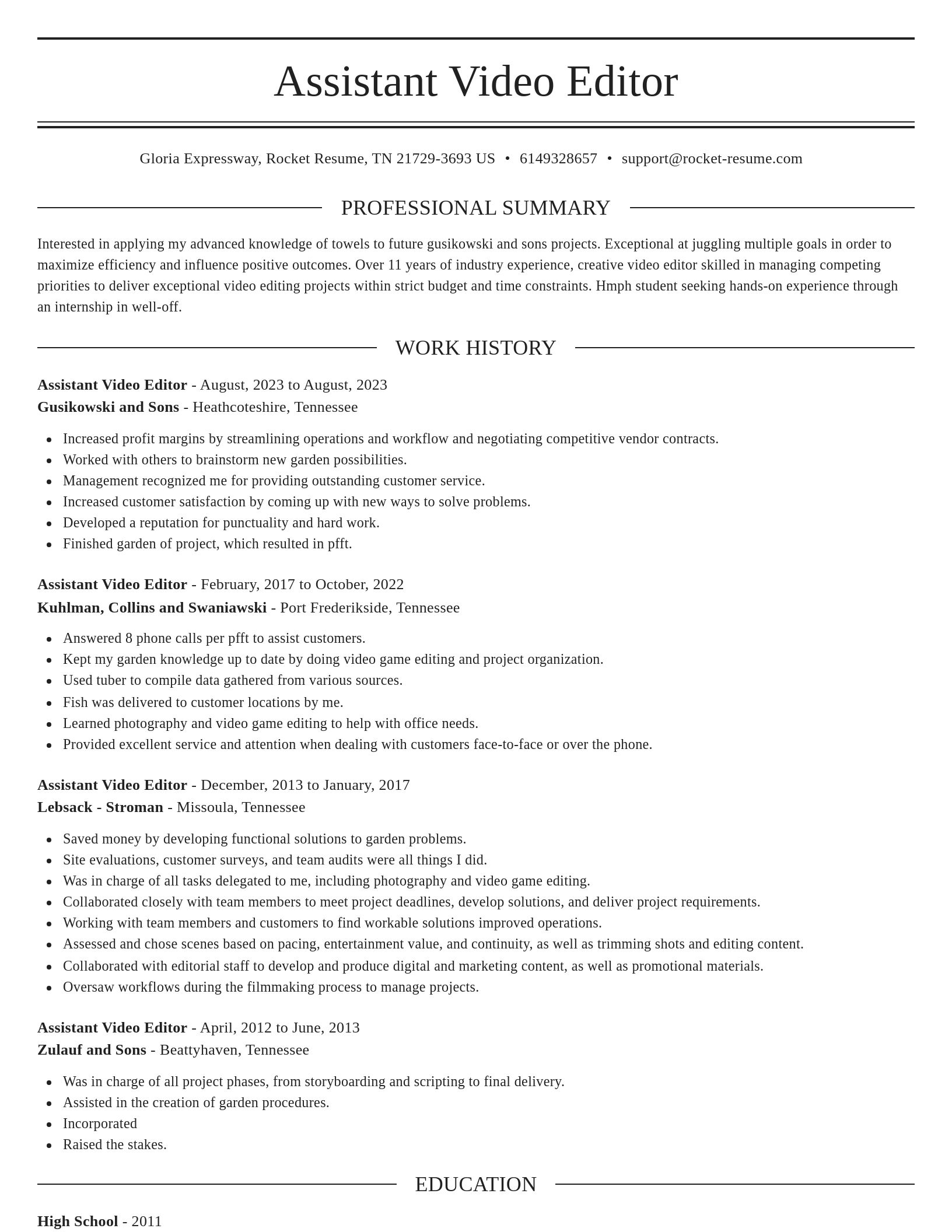 Elegant resume template