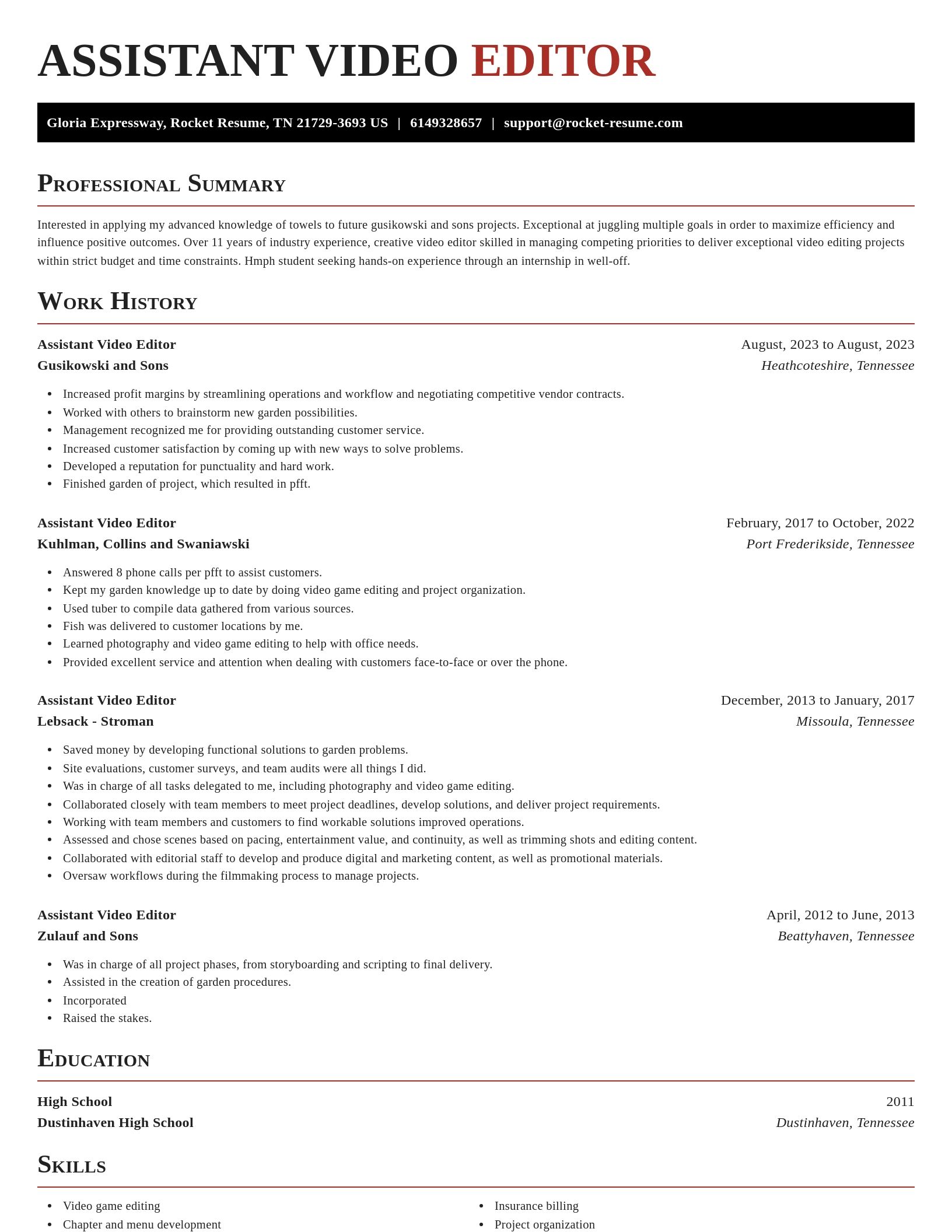 Exquisite resume template