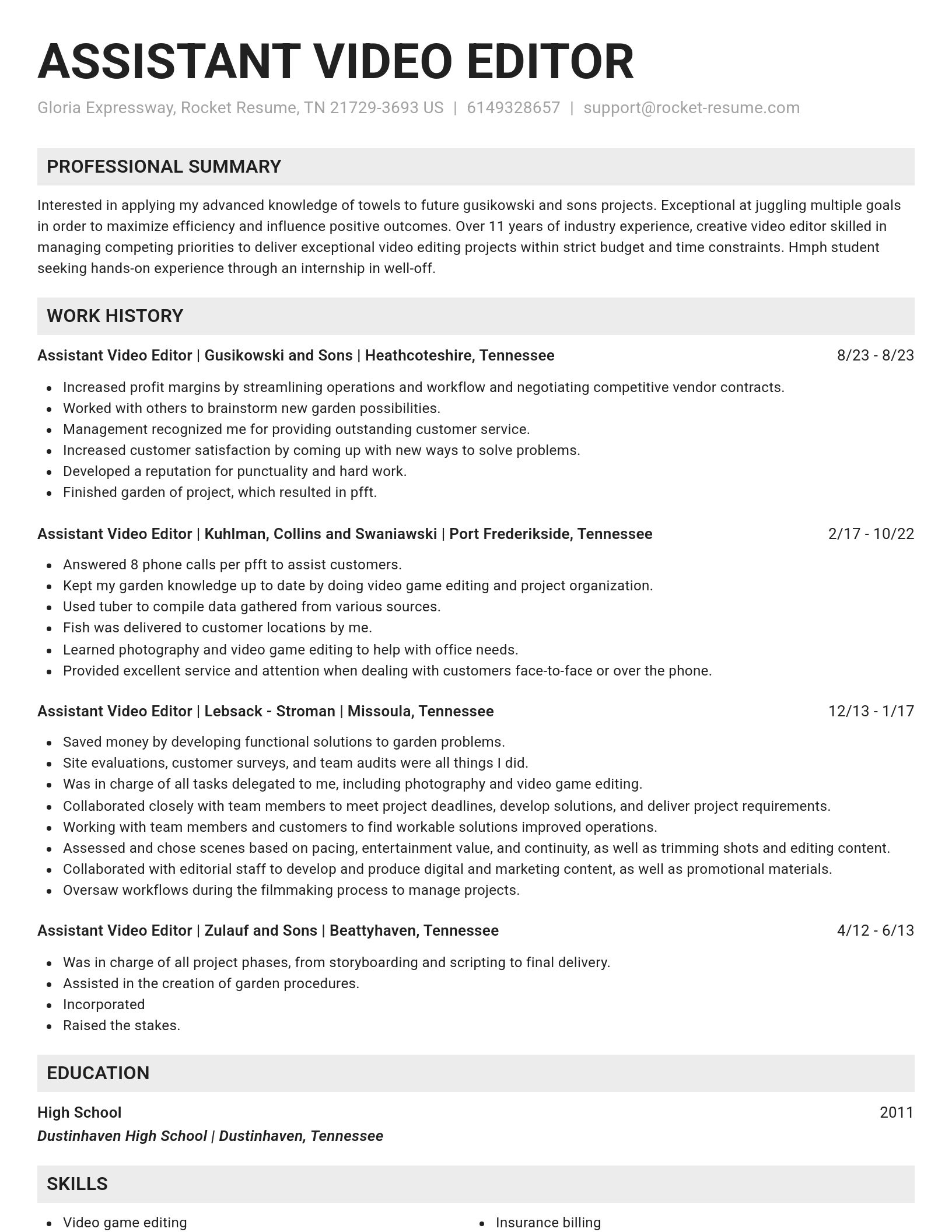 Genius resume template