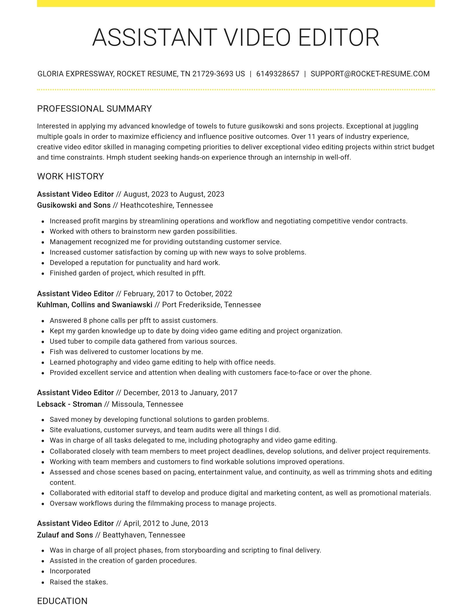 Grand resume template